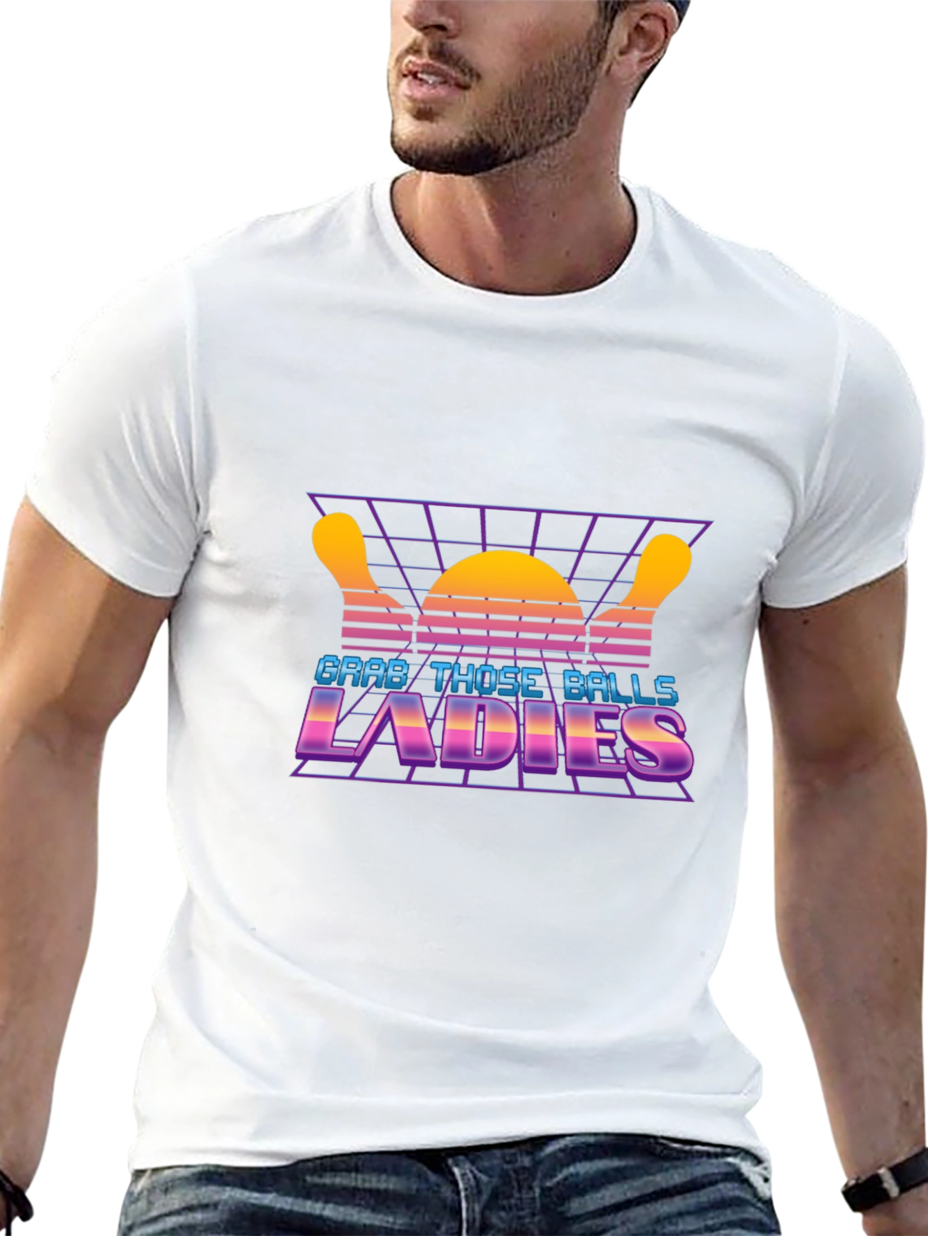 Grab Those Balls Ladies Bowling Shirt