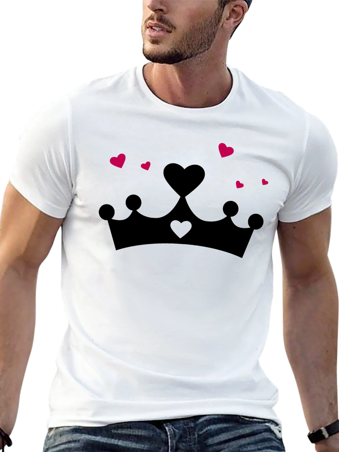Crown of Hearts T-Shirt - Stylish Graphic Tee