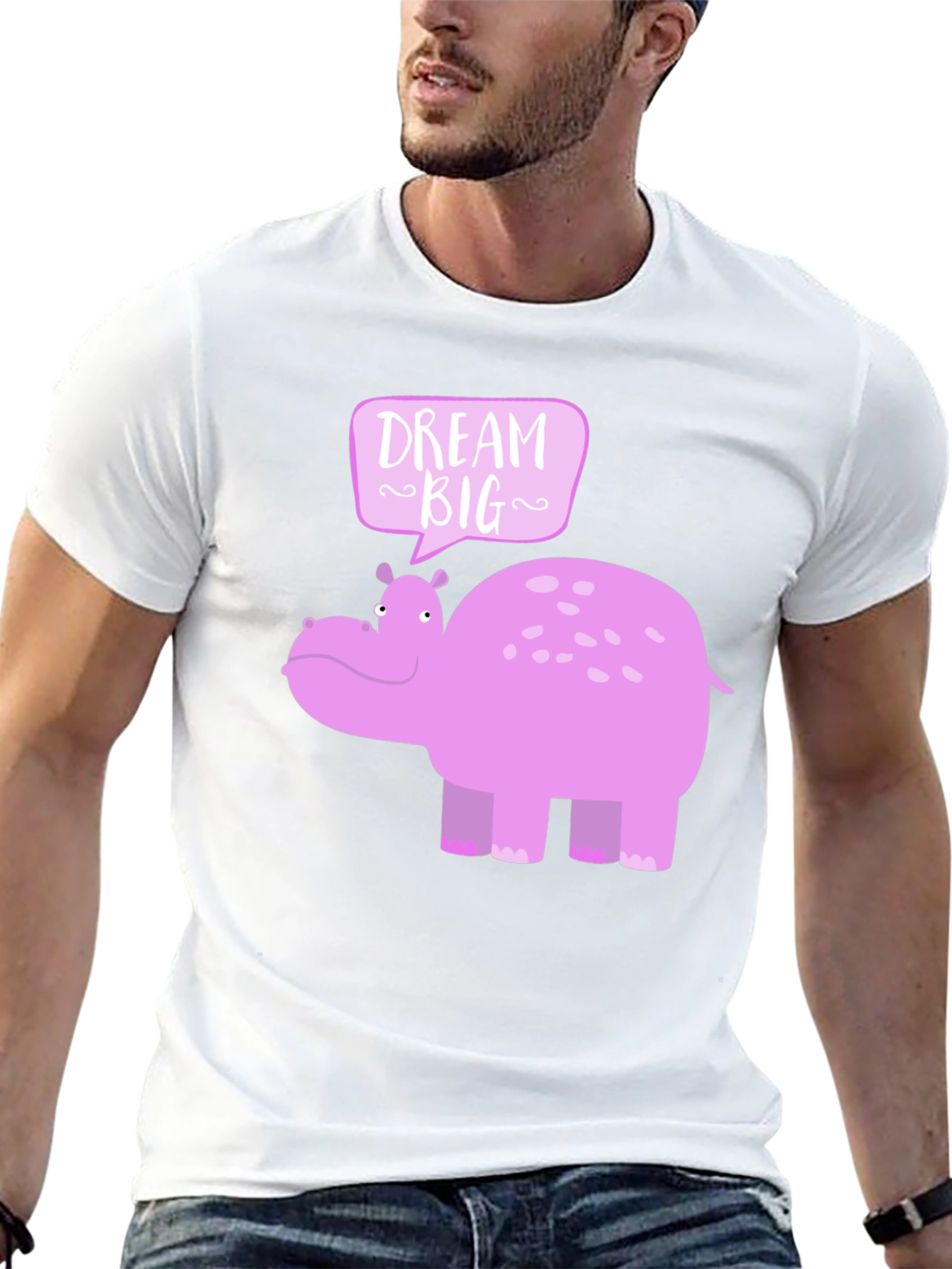 Dream Big Hippo Graphic Tee