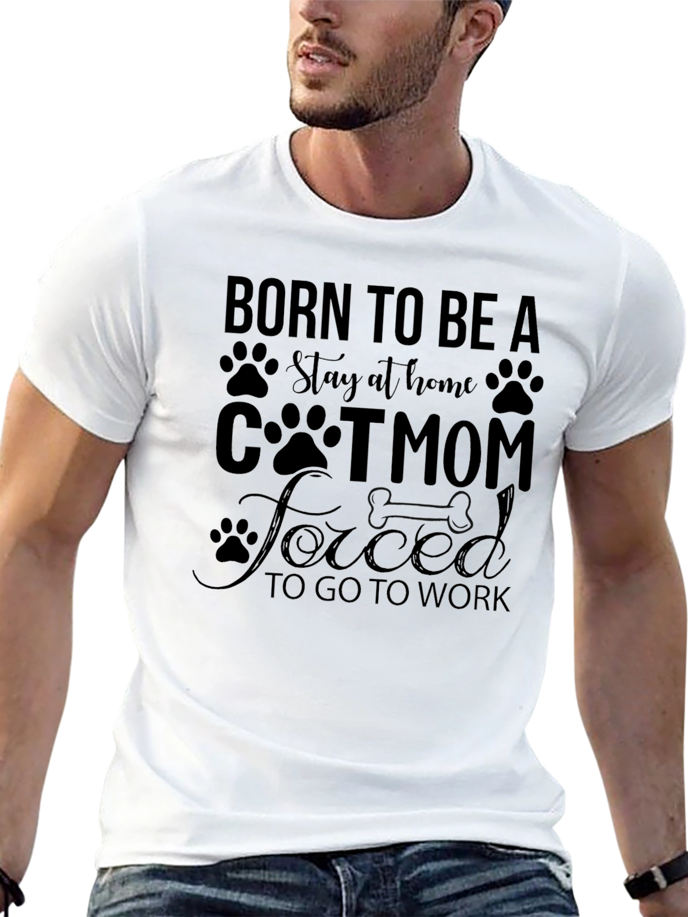 Born to Be a Cat Mom T-Shirt