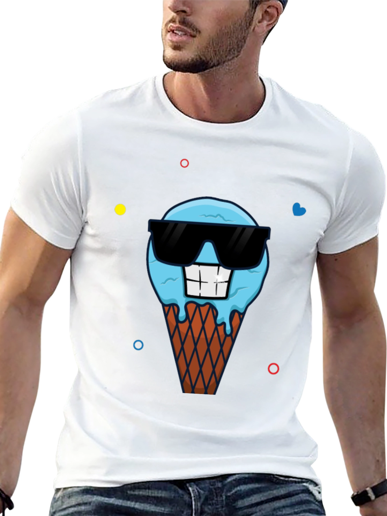 Cool Ice Cream Cone Graphic T-Shirt