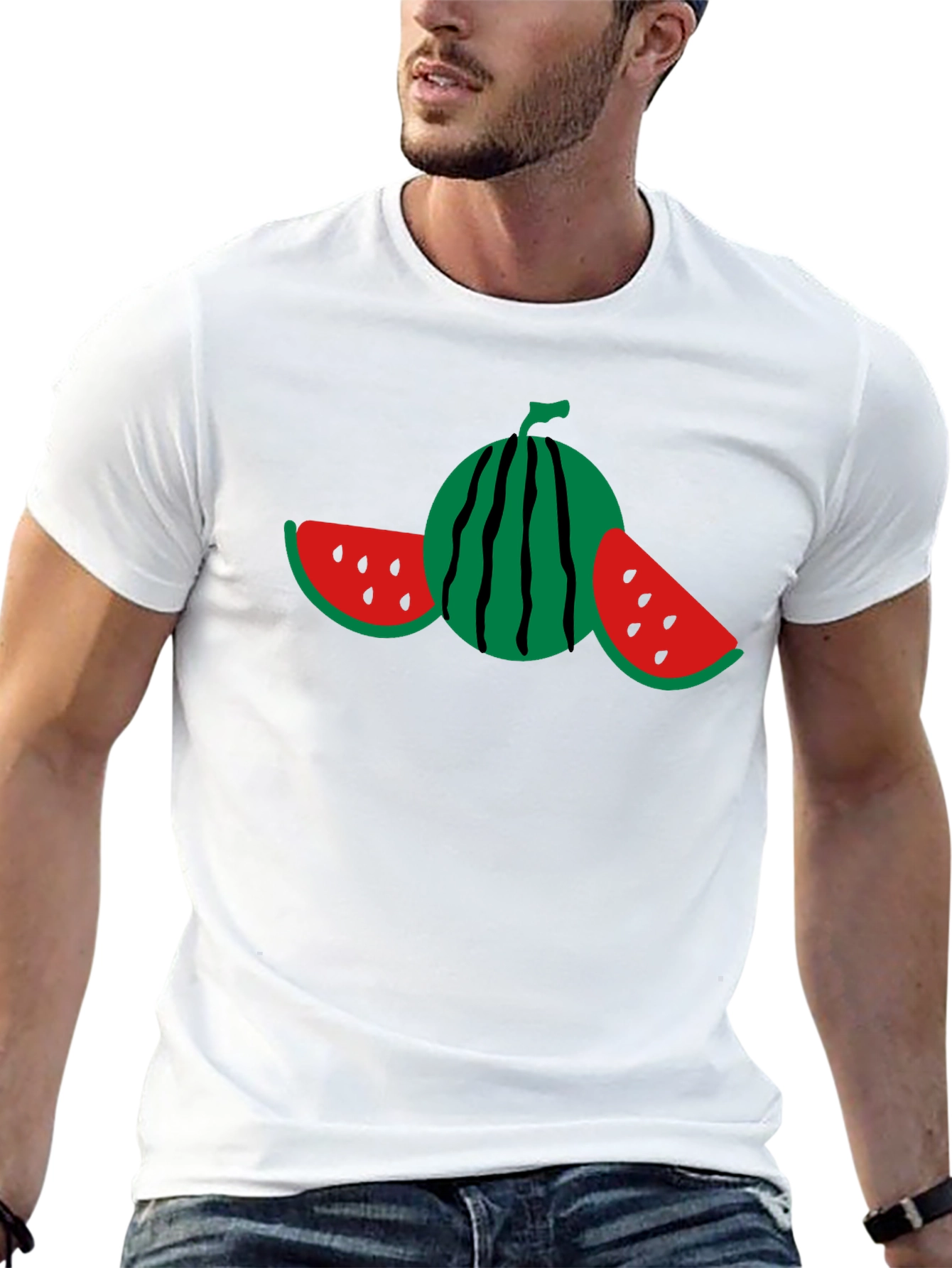 Watermelon Graphic Black T-Shirt
