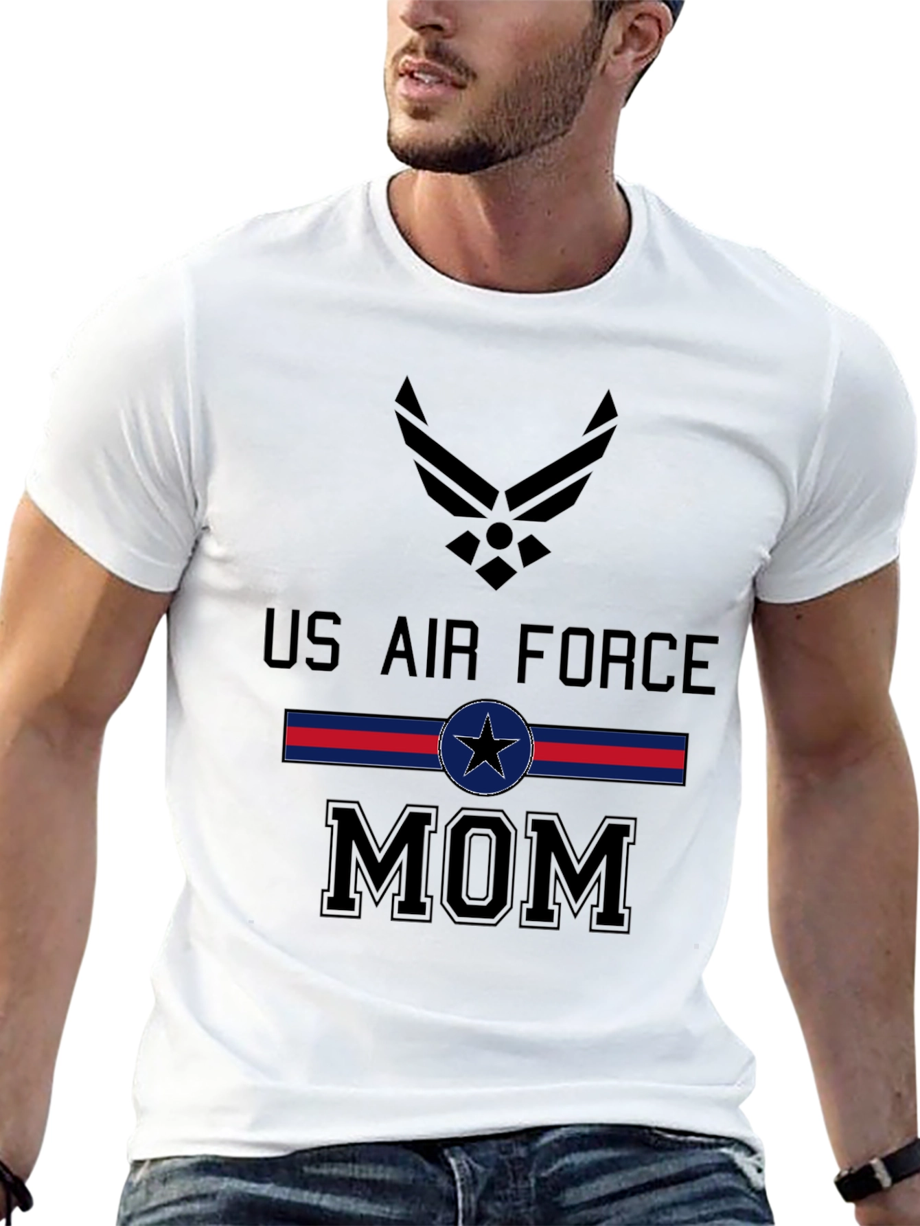 US Air Force Mom Graphic T-Shirt