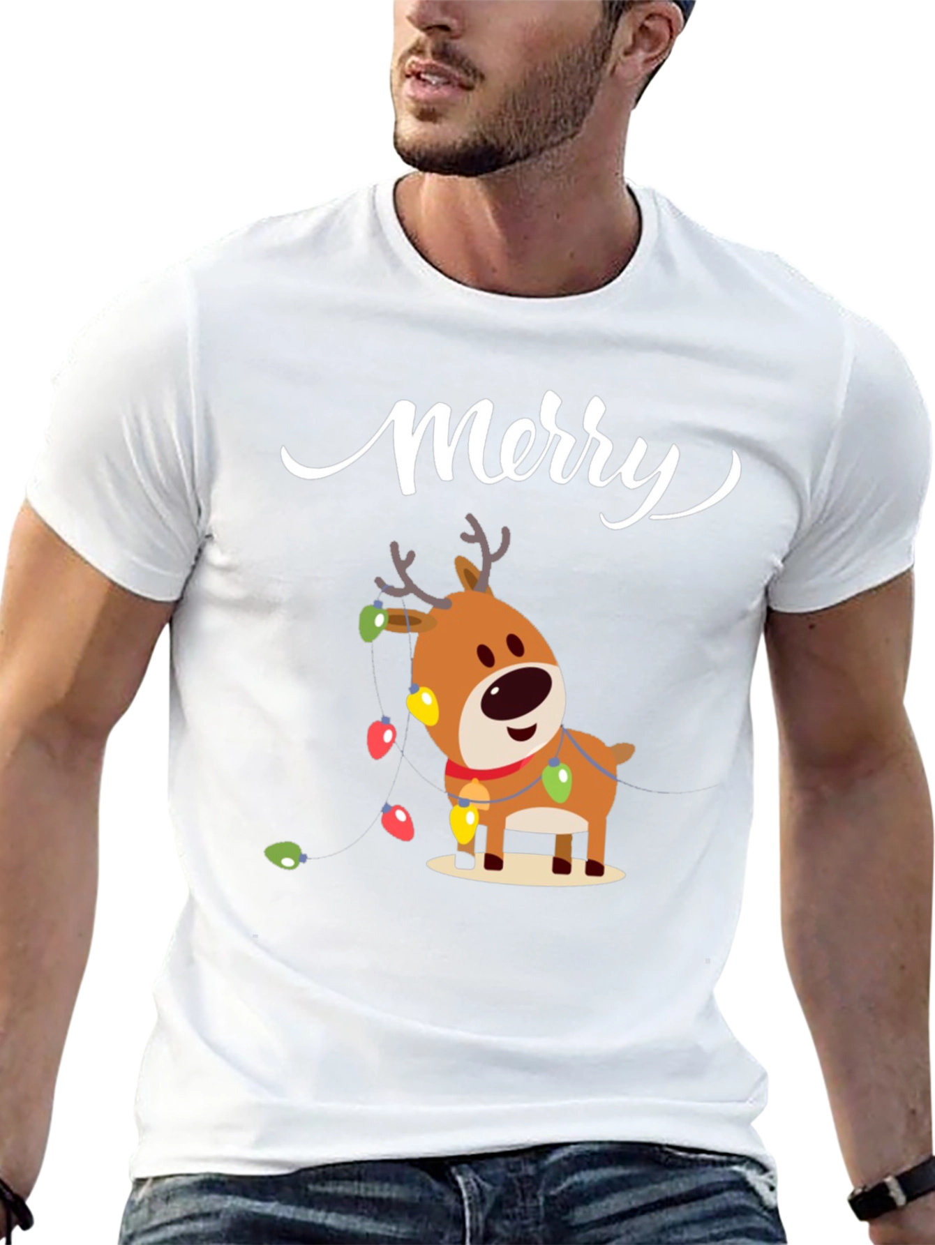 Merry Reindeer Christmas T-Shirt