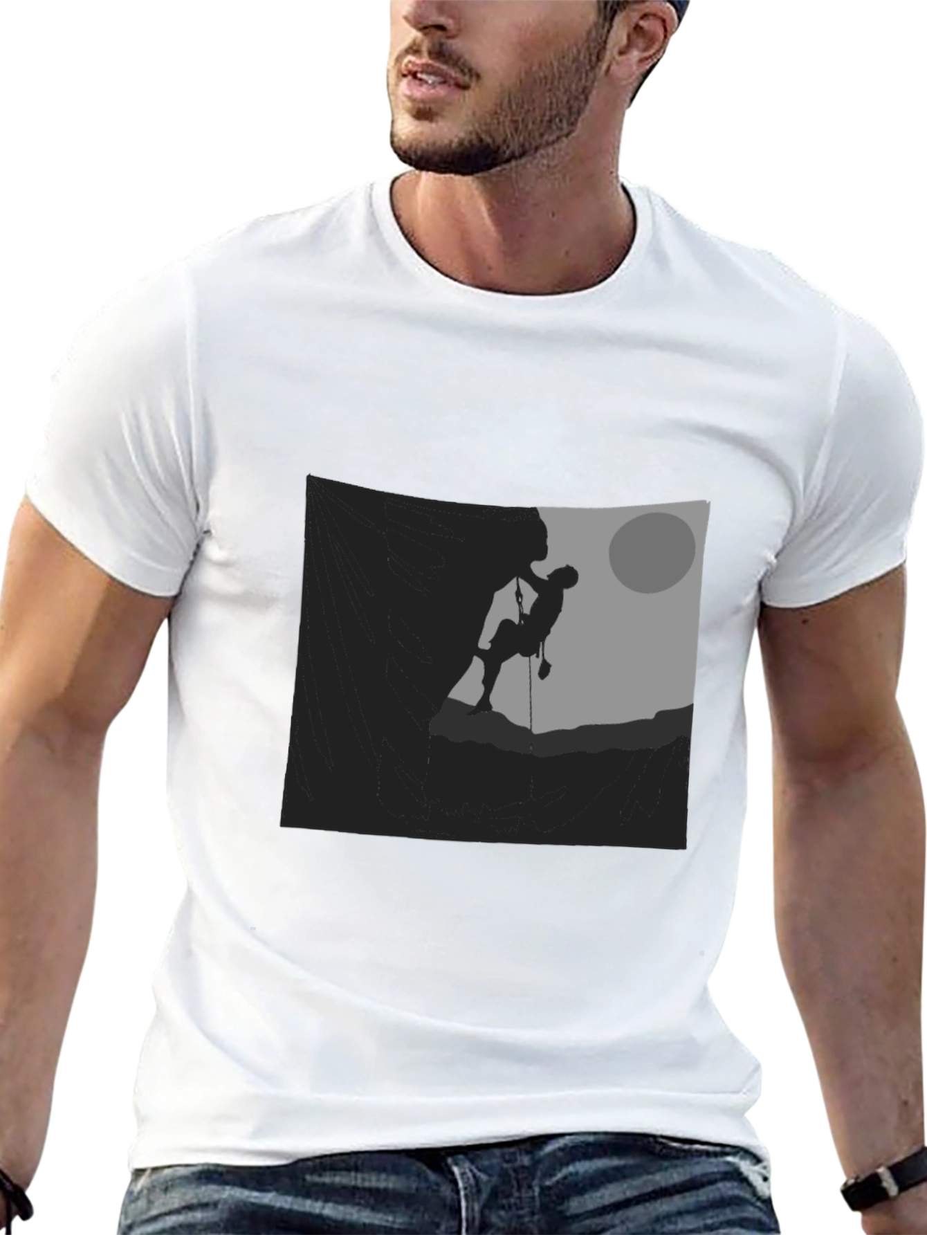 Silhouette Climber Graphic Black T-Shirt