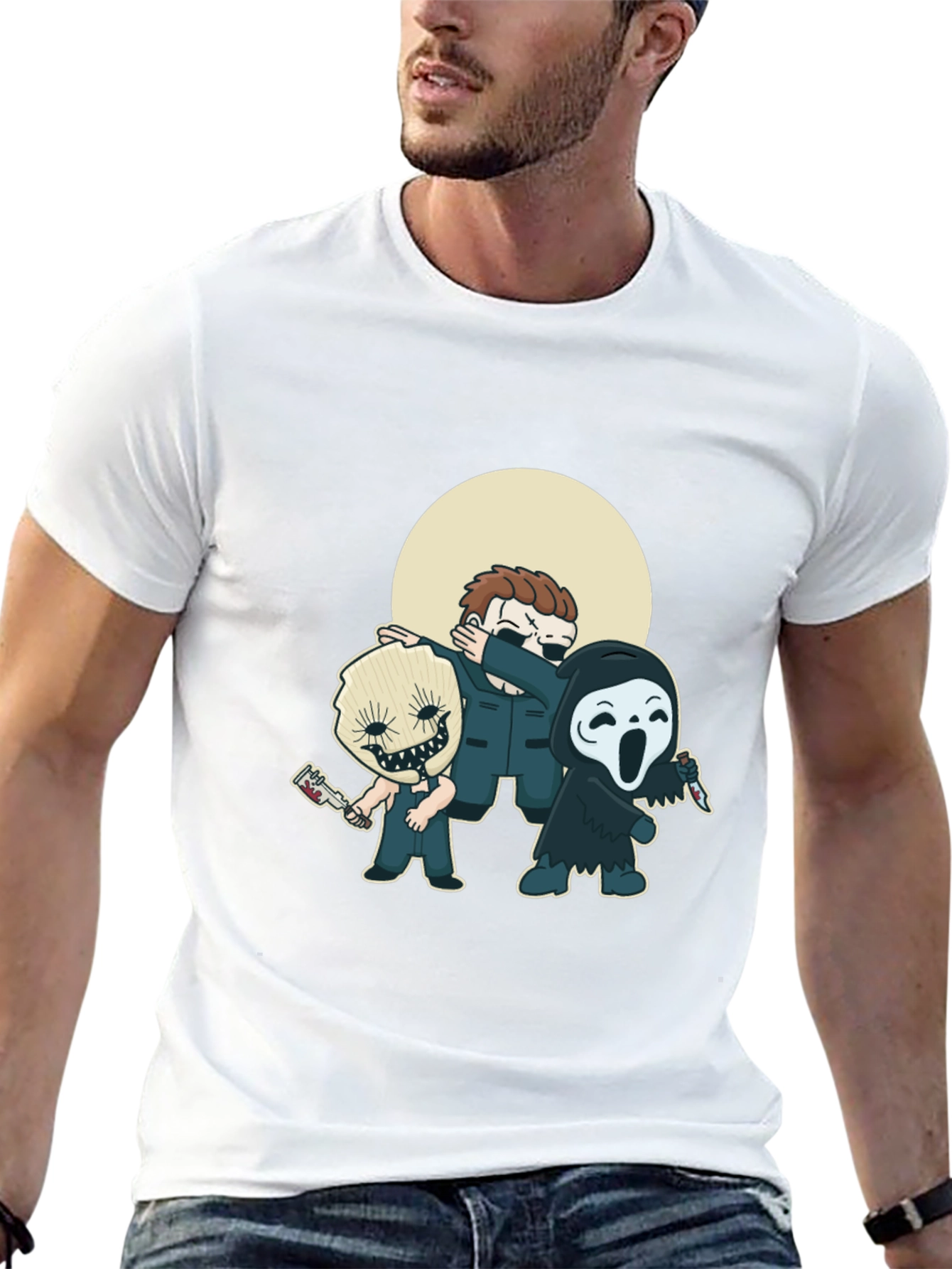 Horror Movie Character Graphic T-Shirt