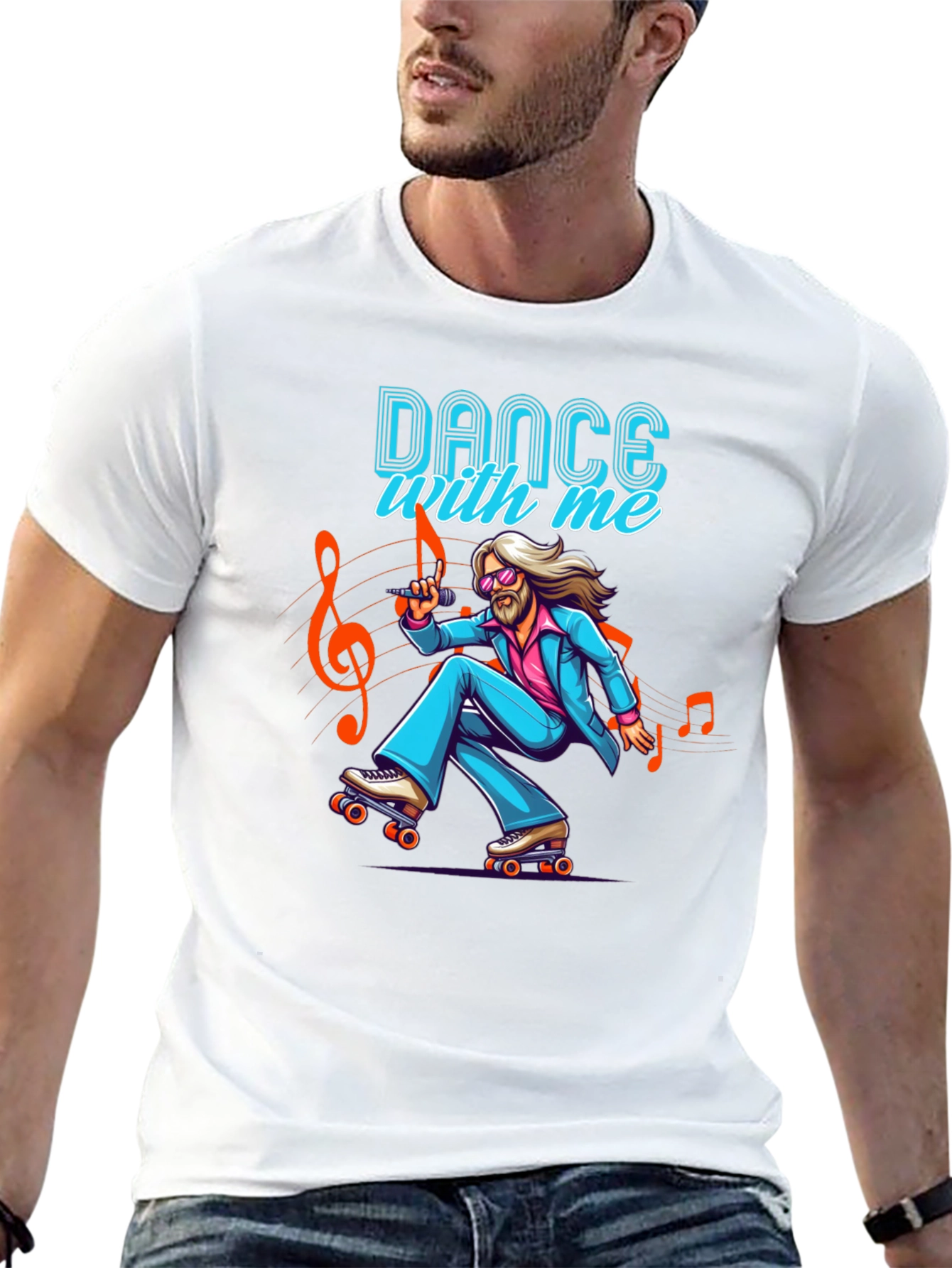 Retro Roller Disco T-Shirt - Dance With Me!