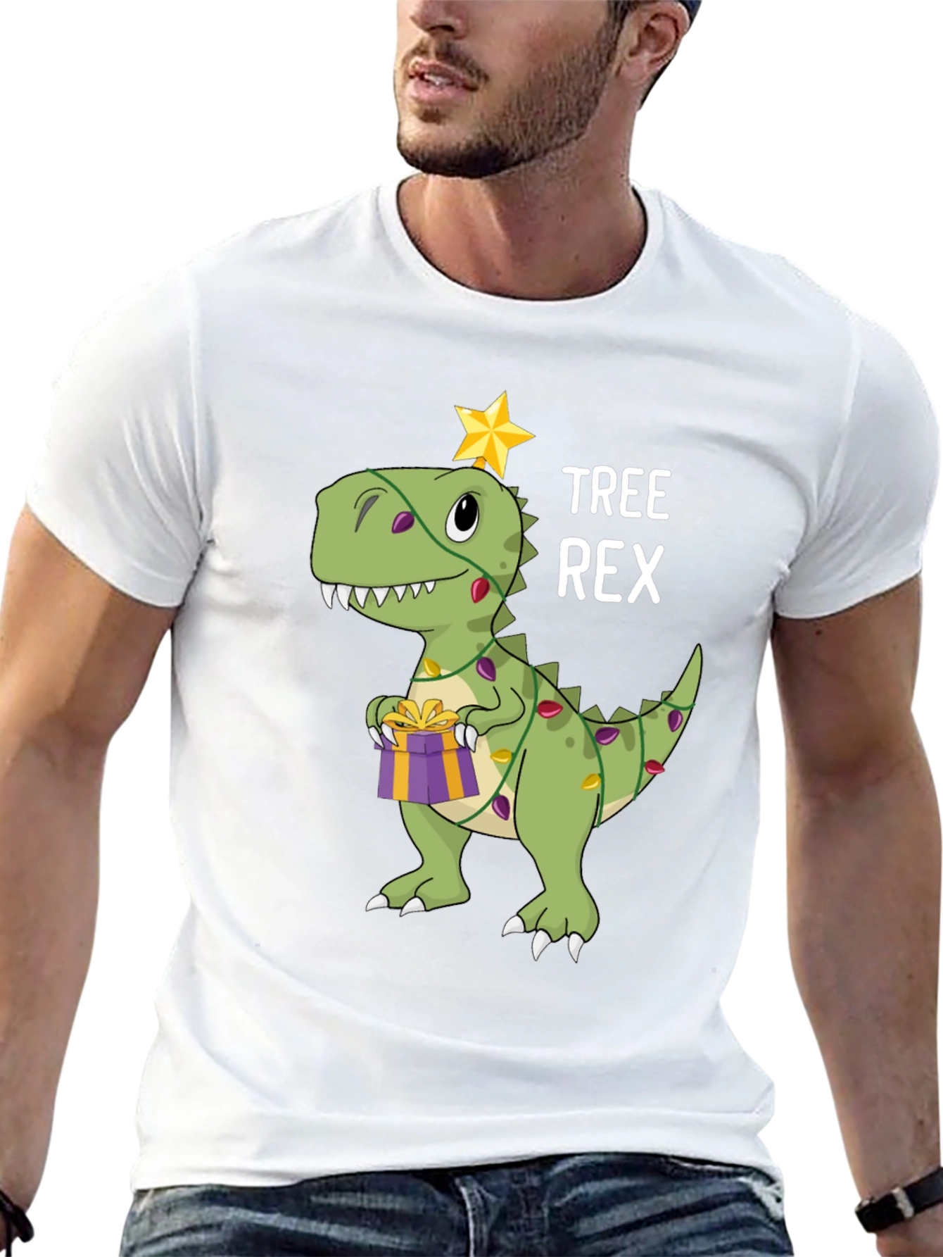 Tree Rex Dinosaur Christmas Graphic T-Shirt