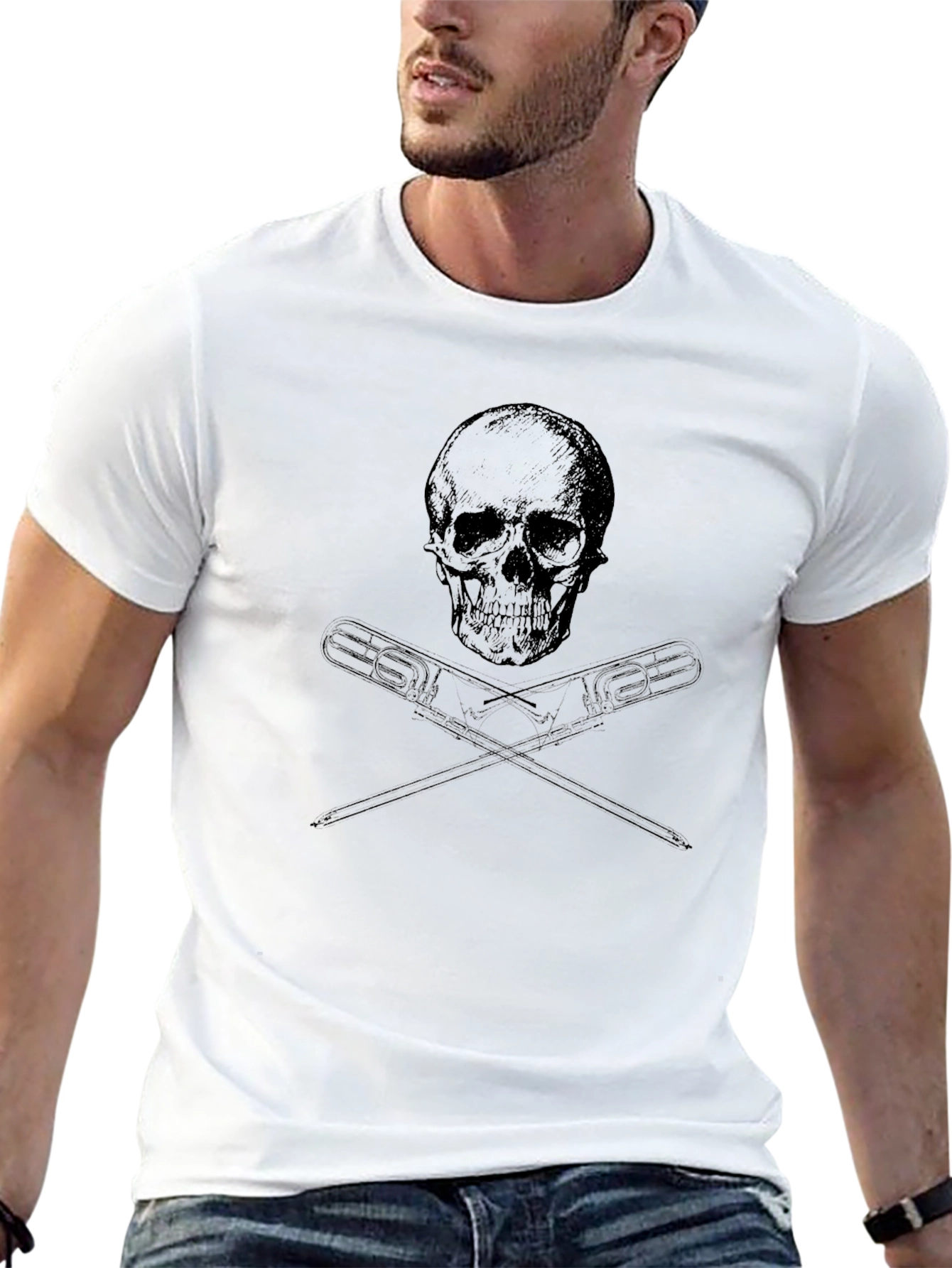 Skull & Tools Graphic T-Shirt - Mens Casual Tee