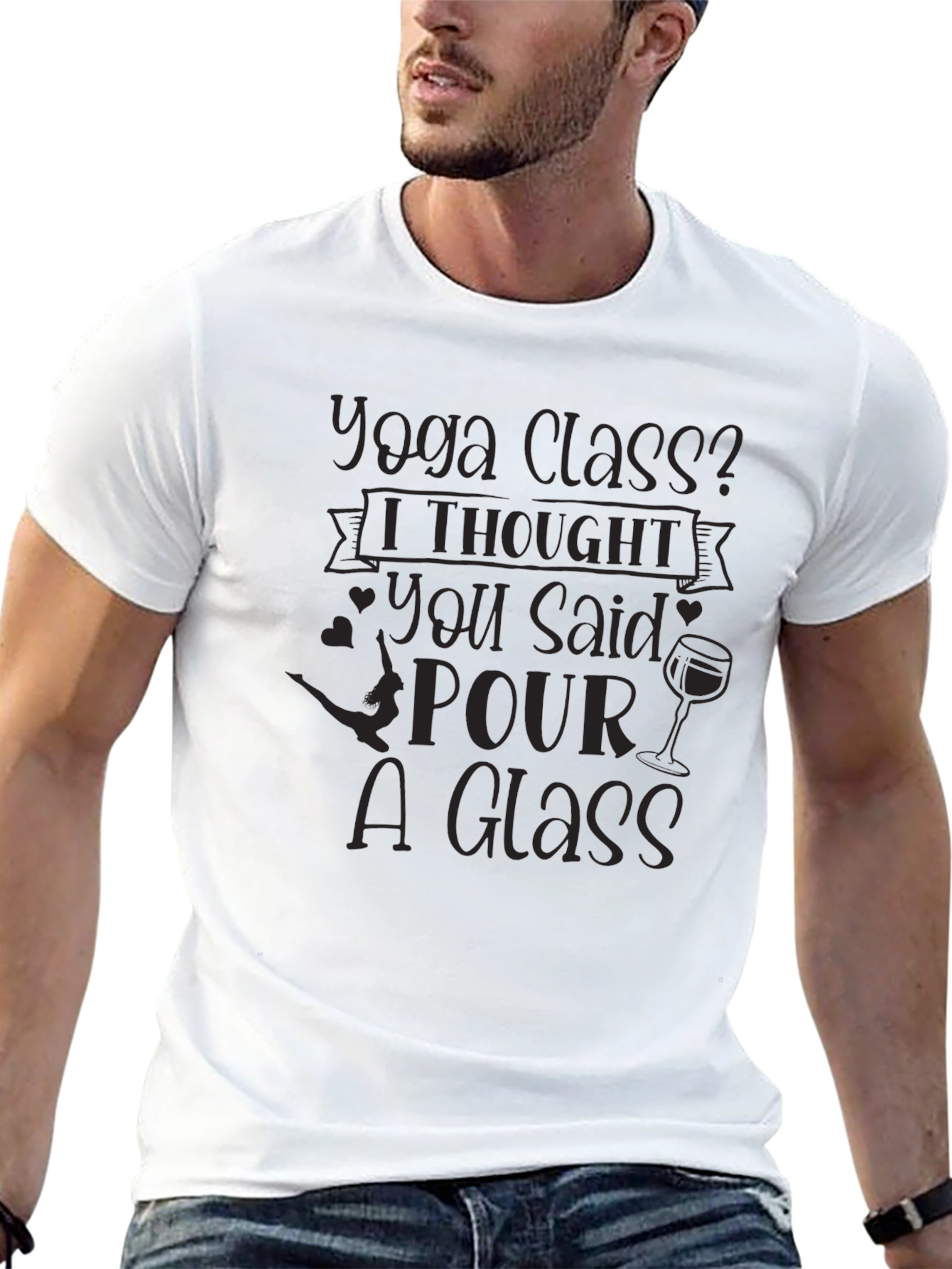 Yoga Class? Funny Wine Lovers T-Shirt