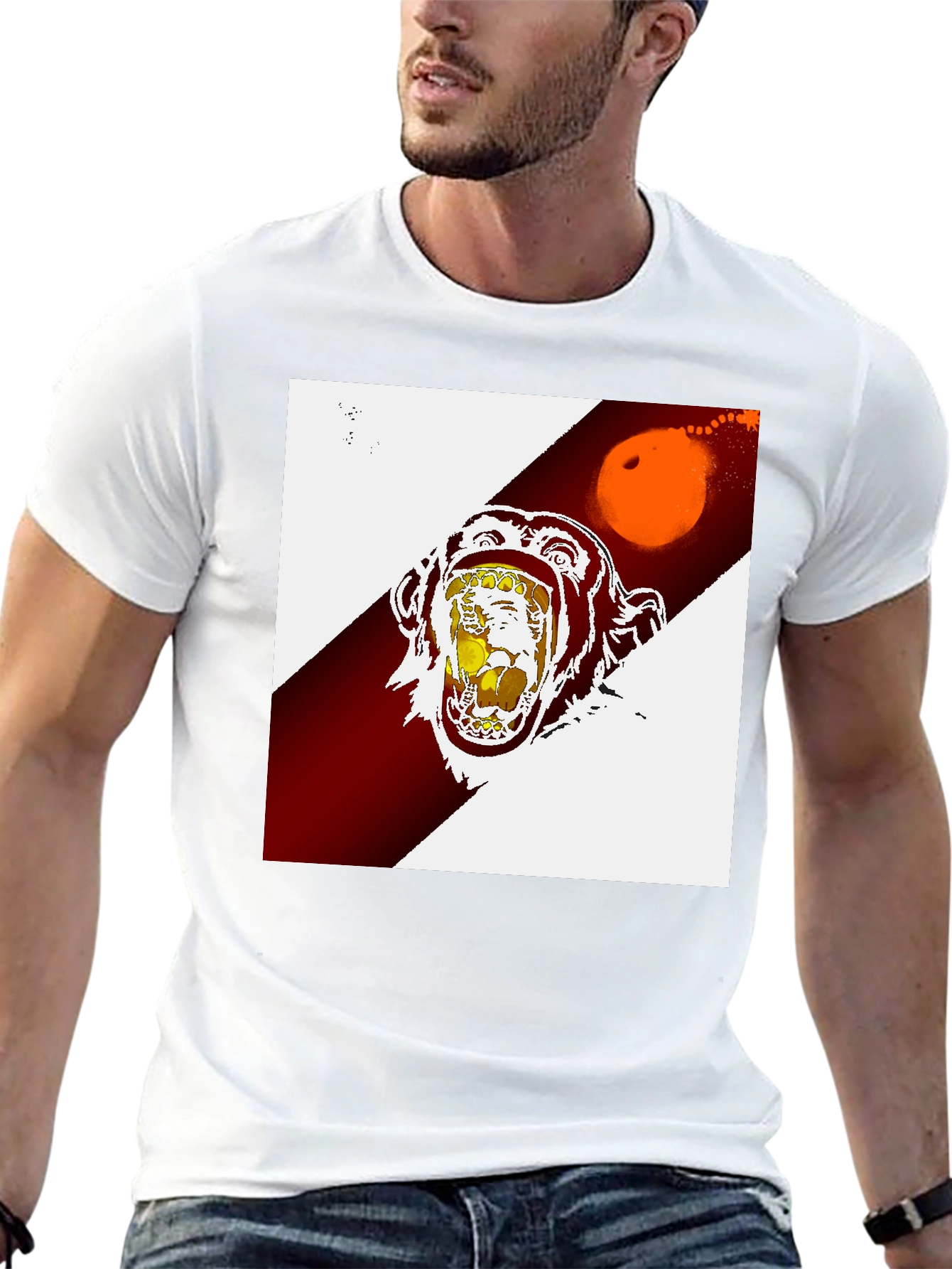 Graphic Tee - Screaming Monkey Face