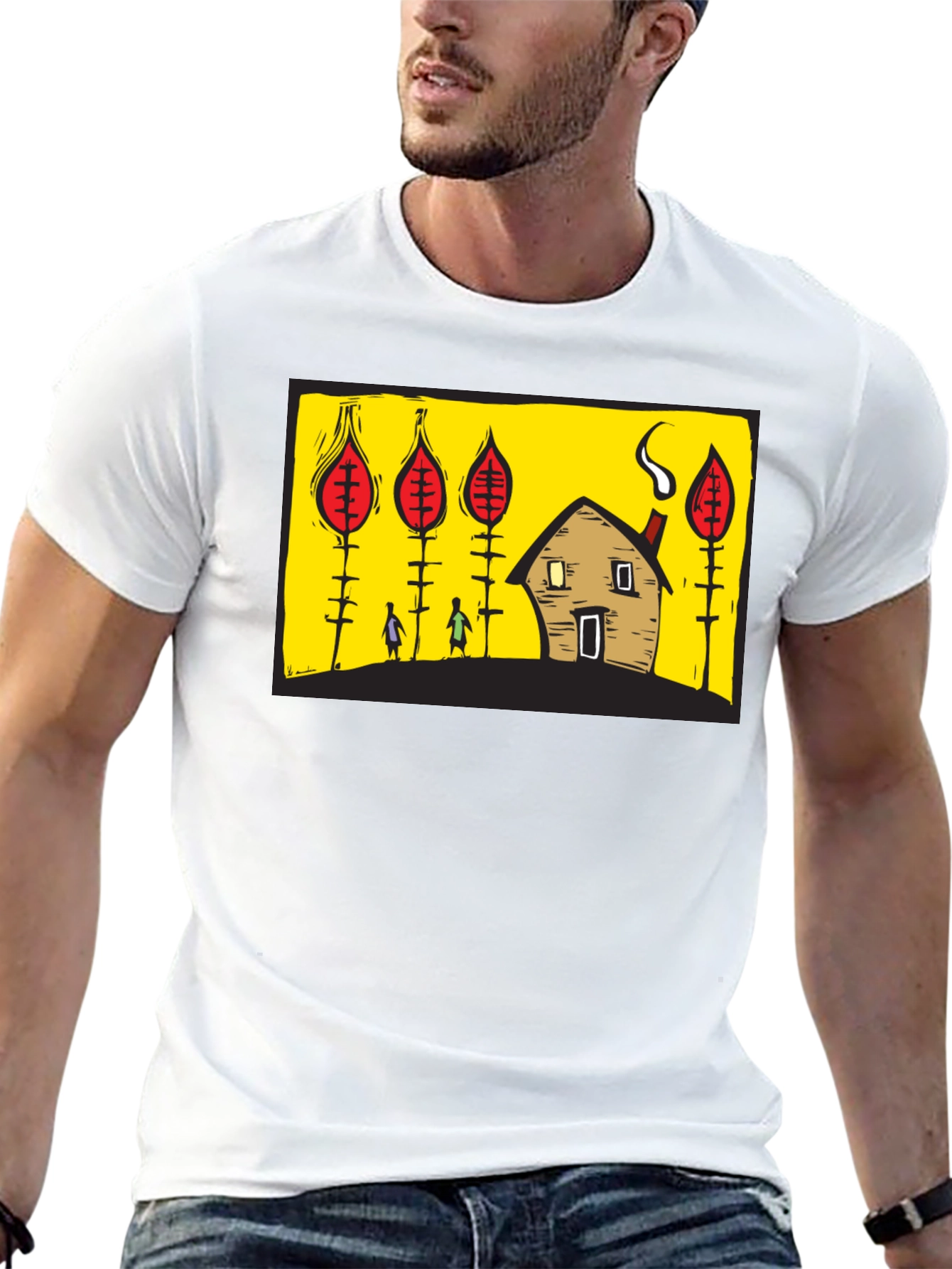Graphic Print Crew Neck T-Shirt
