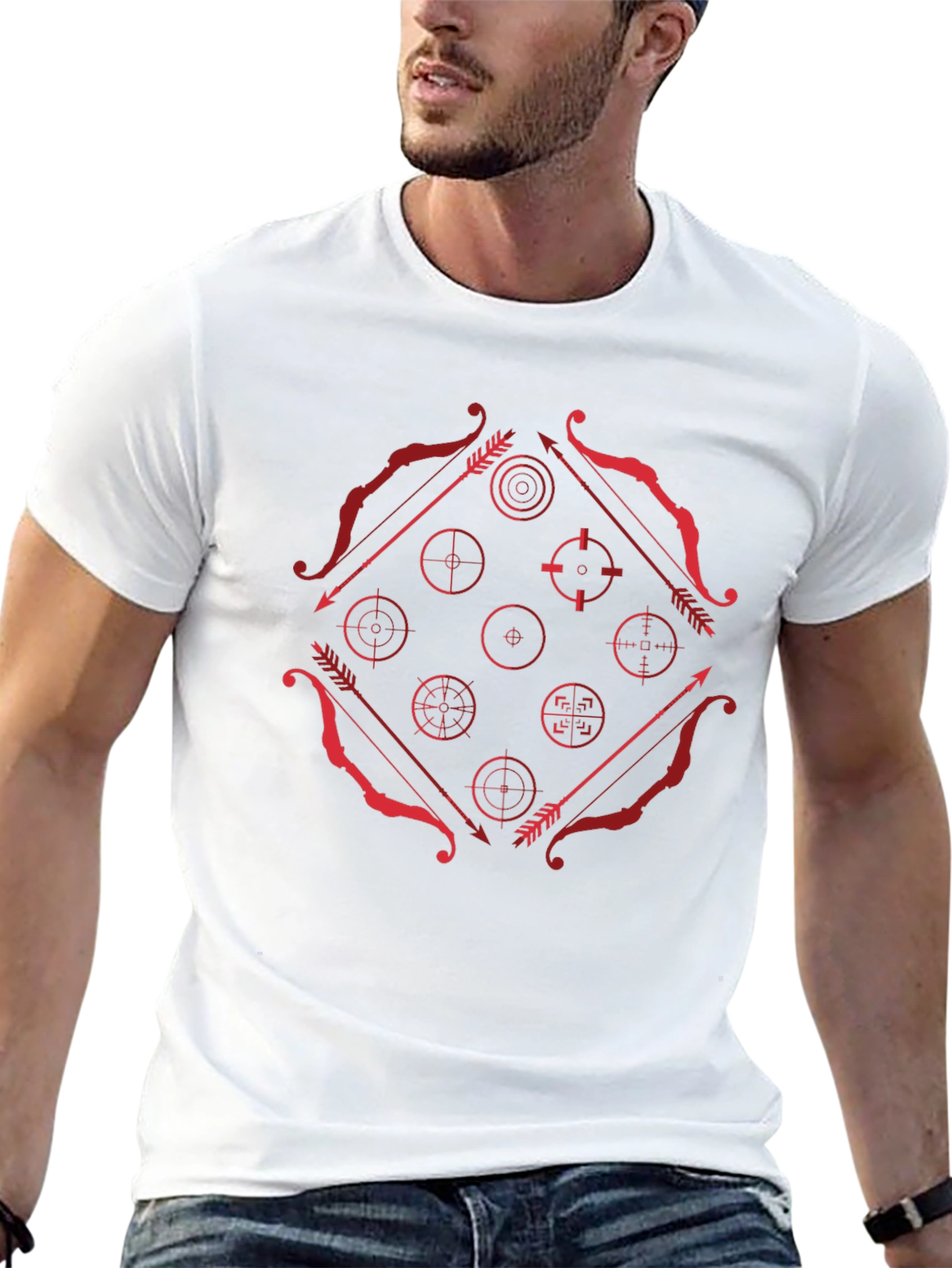 Archery Target Graphic Tee - Mens Black T-Shirt
