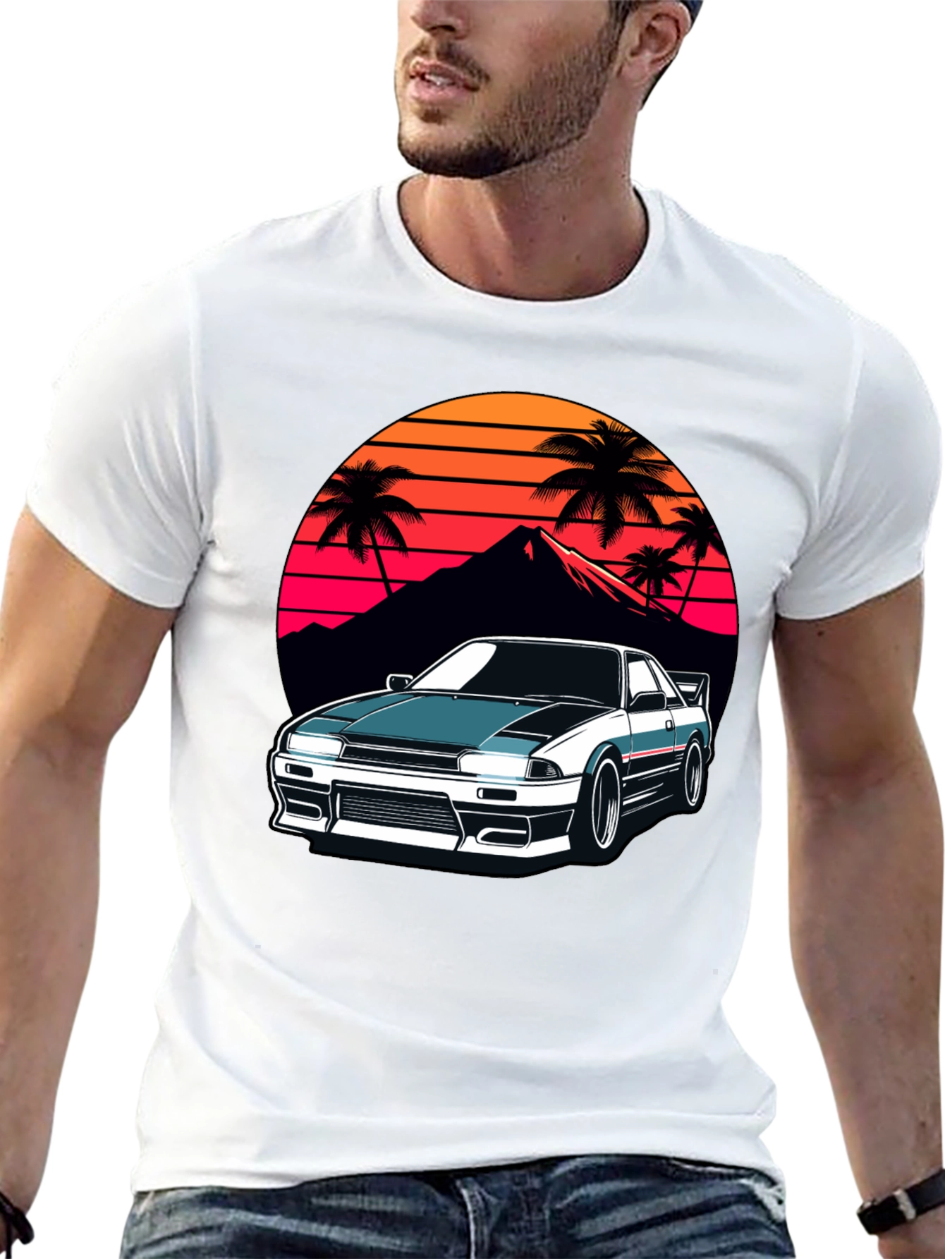 Retro Car Graphic T-Shirt