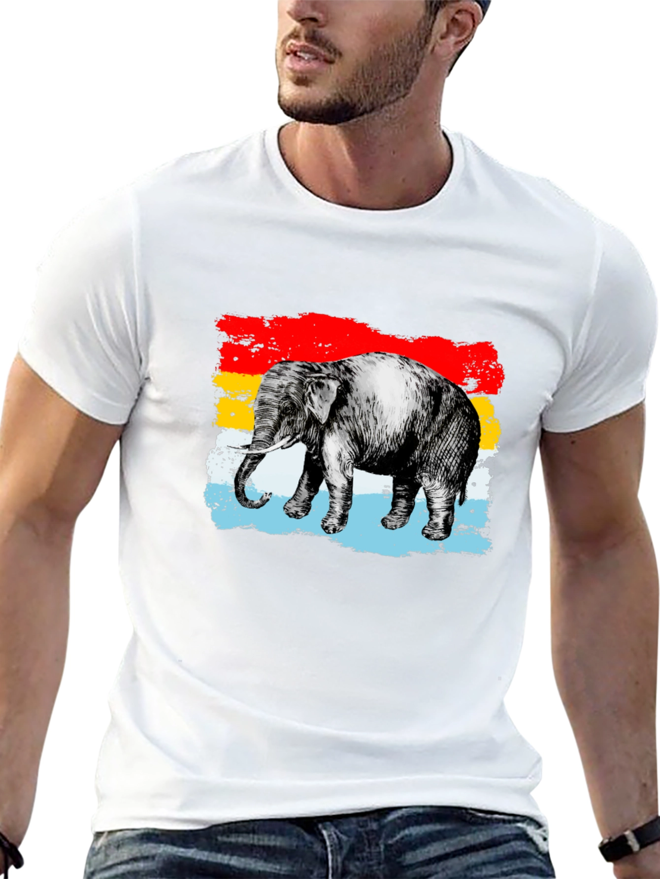 Elephant Graphic Tee - Unique Animal Design