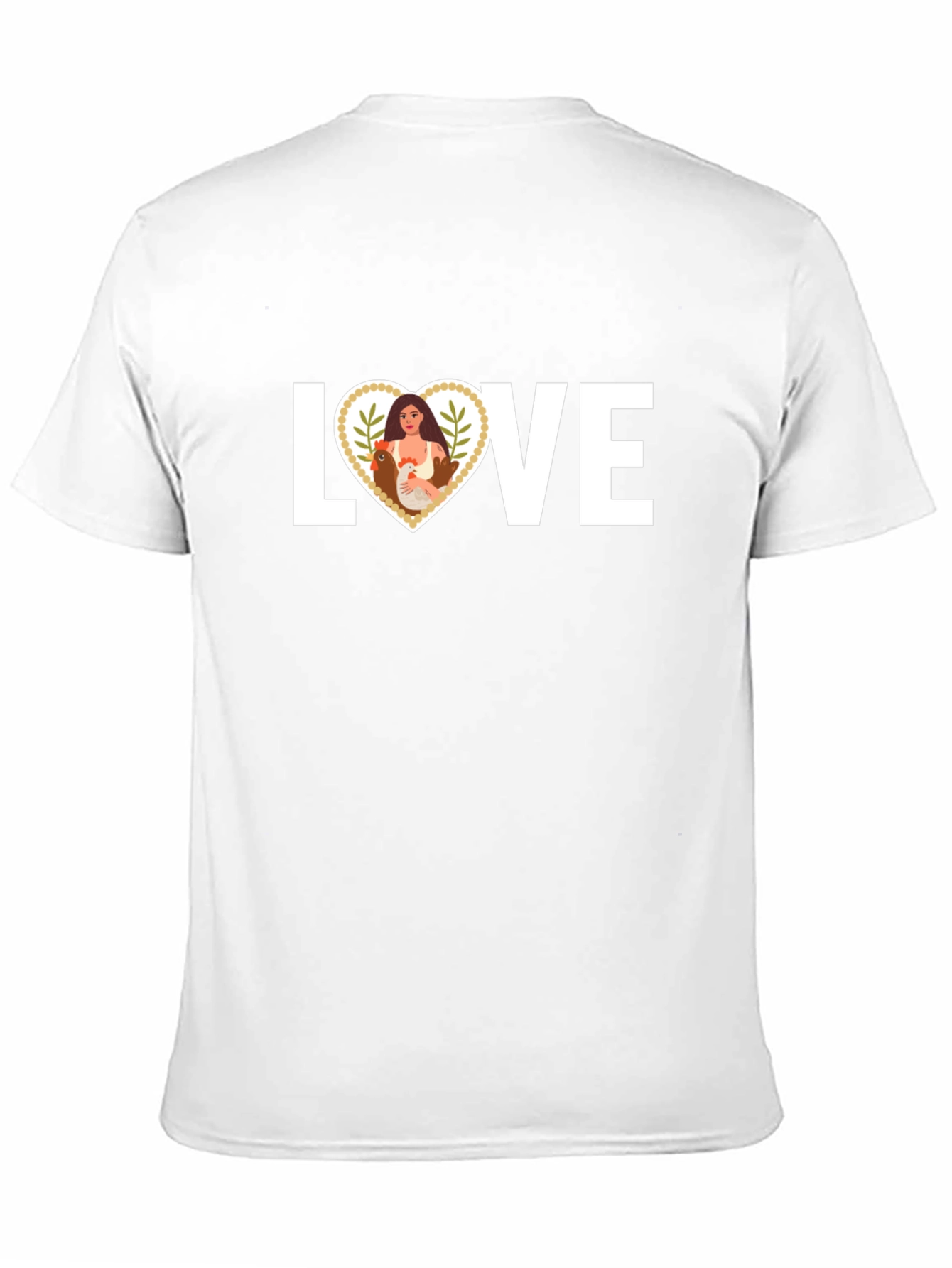 Love Chickens Black T-Shirt
