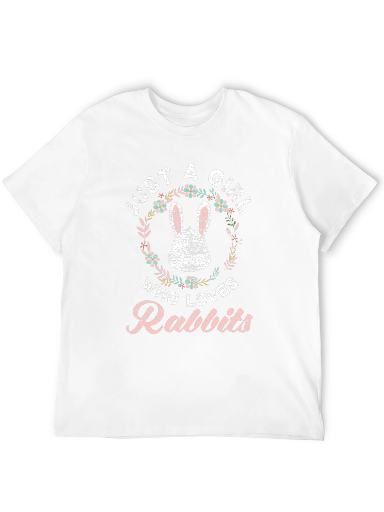 Just A Girl Who Loves Rabbits T-Shirt - Black
