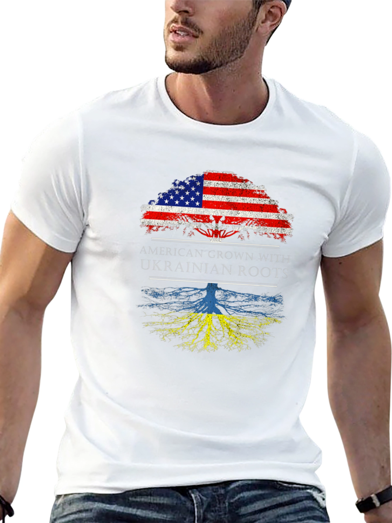 American Grown with Ukrainian Roots Graphic Tee