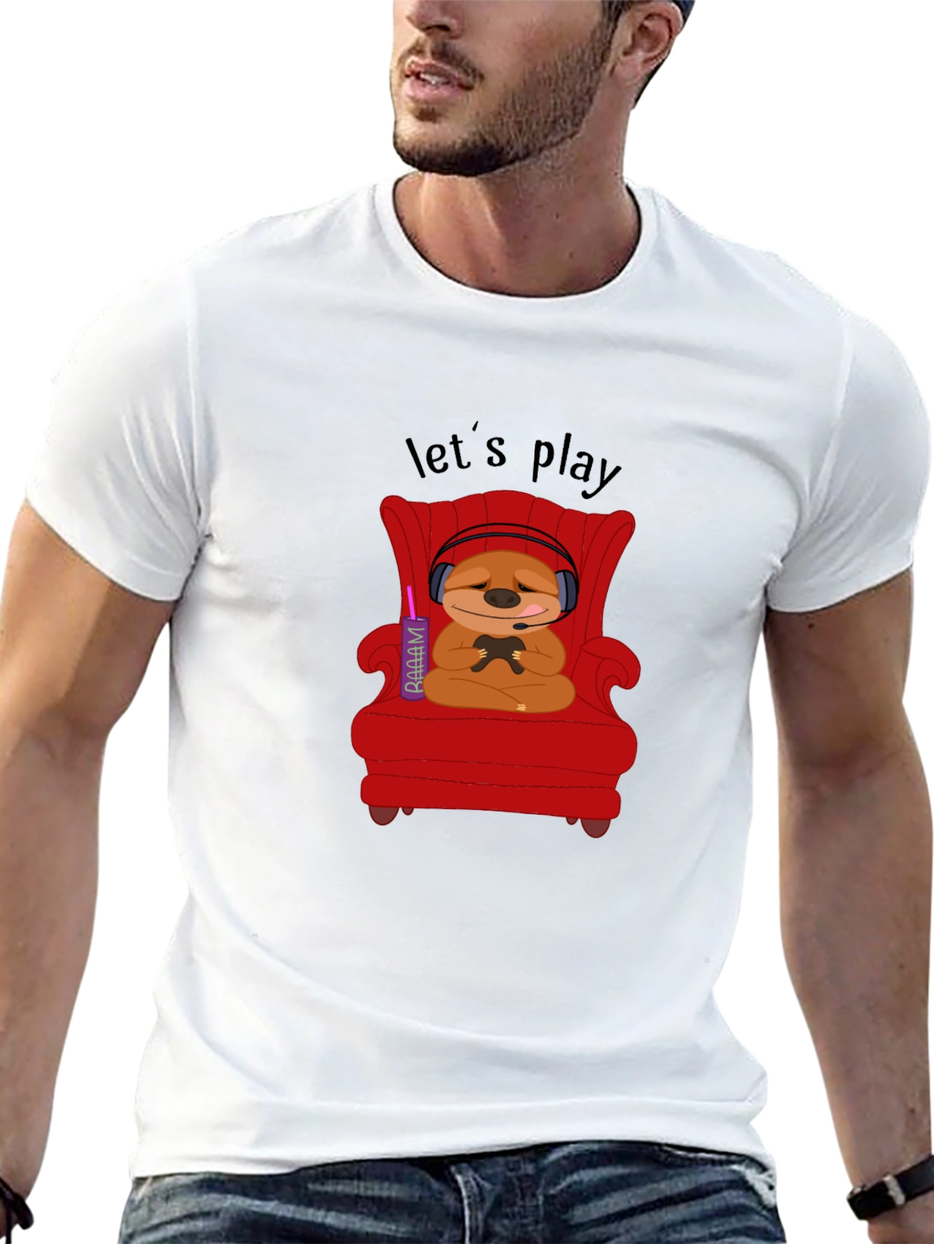 Gamer Sloth T-Shirt - Lets Play