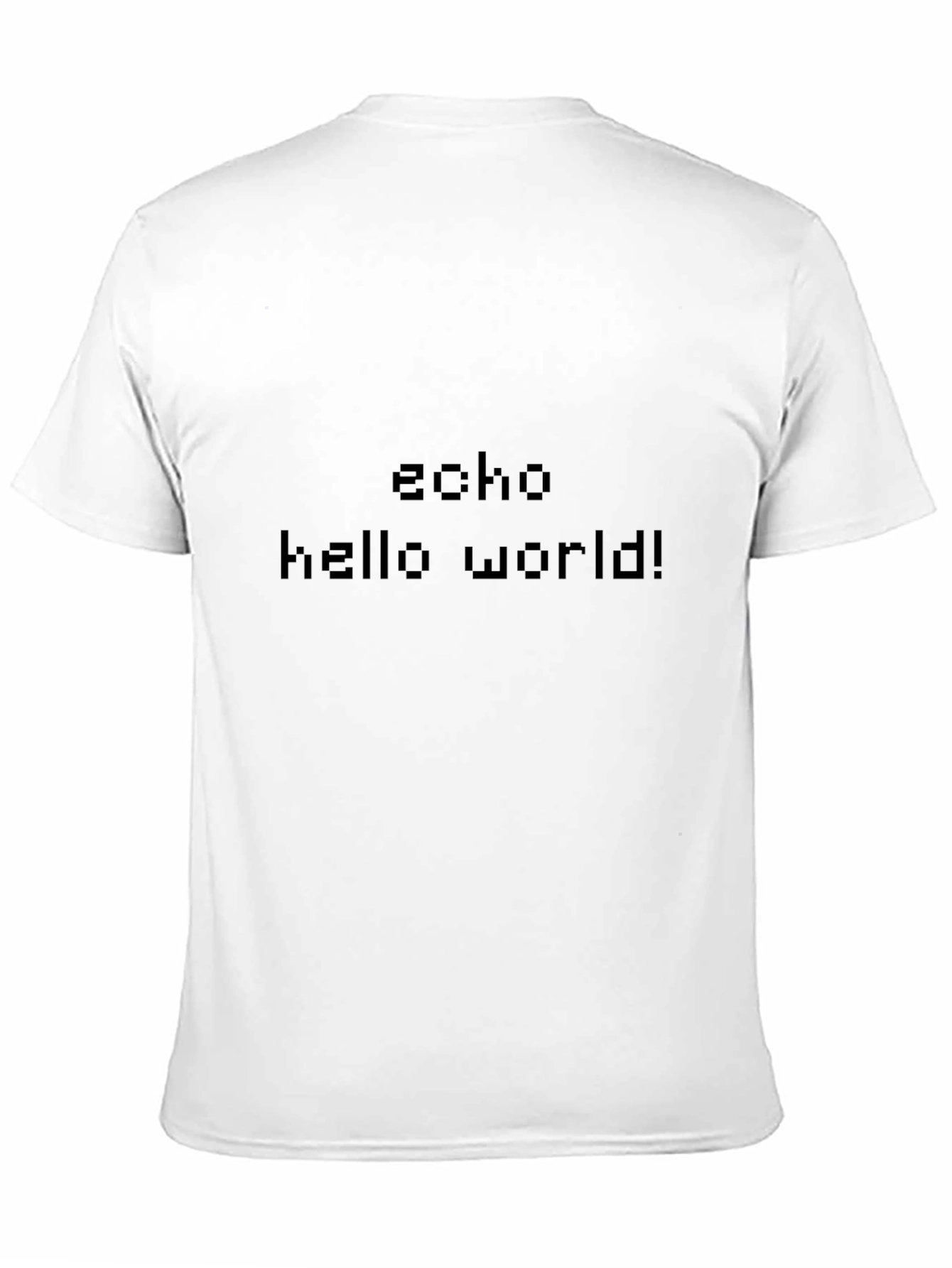 Echo Hello World Black T-Shirt Programmer Coder