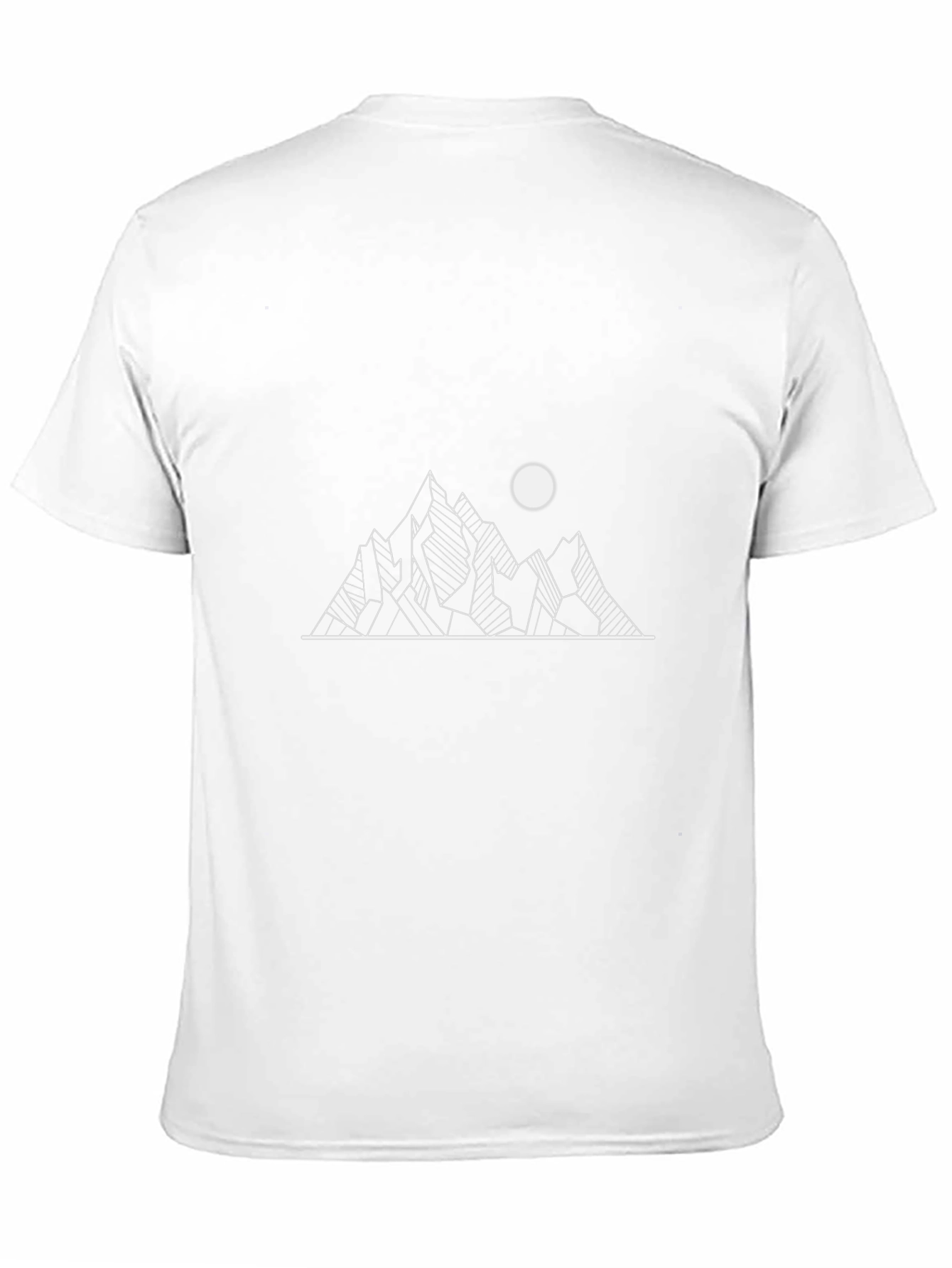 Geometric Mountain Graphic Tee - Black