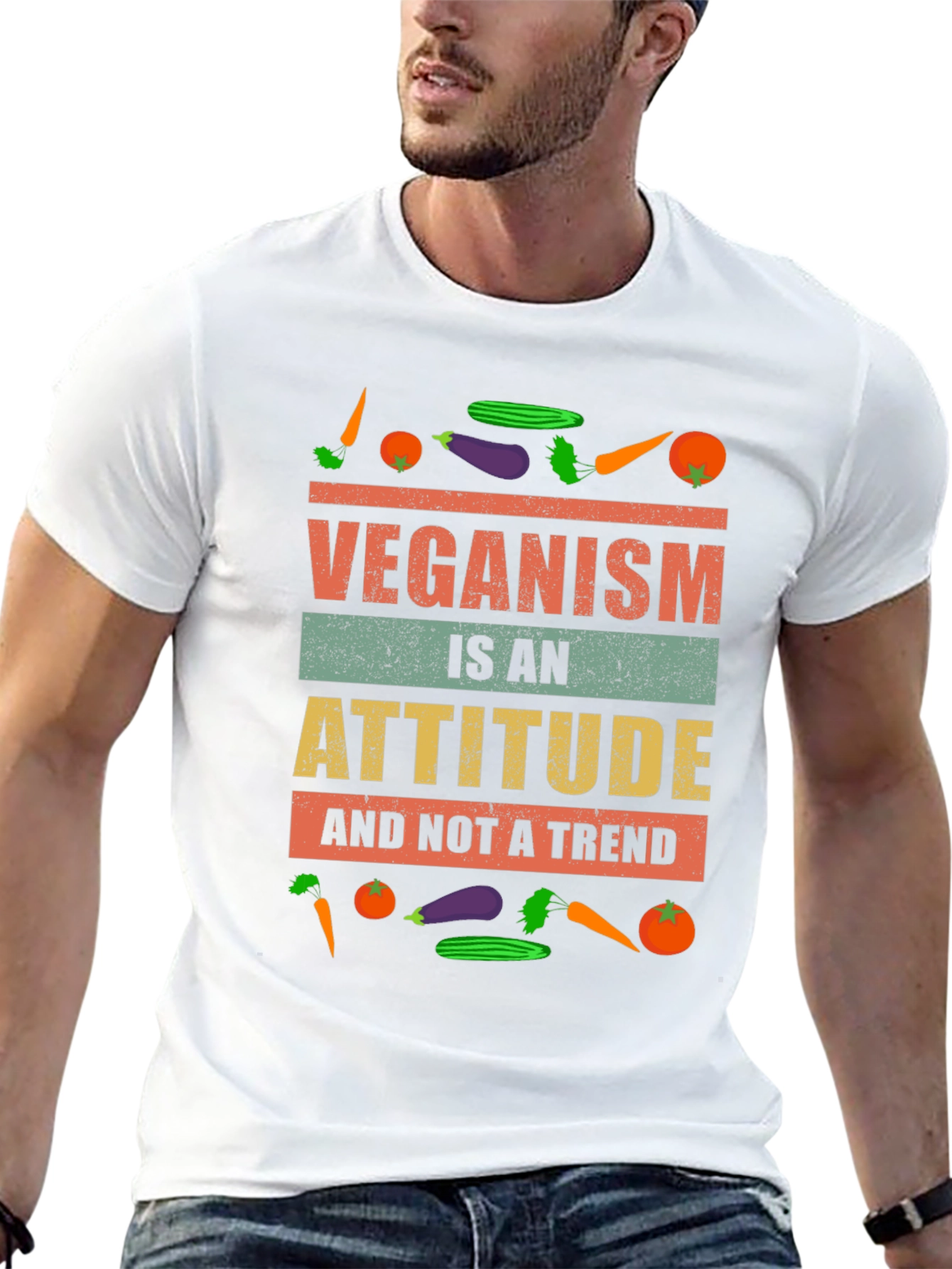 Veganism Attitude T-Shirt - Unisex Black Tee