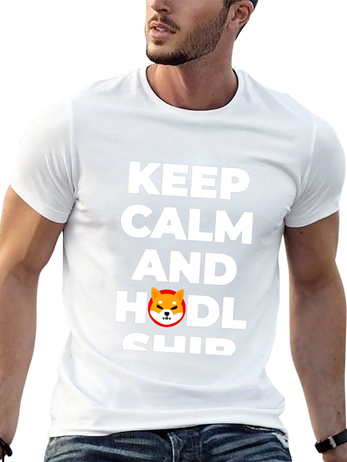 Keep Calm & HODL Shiba Inu Black T-Shirt
