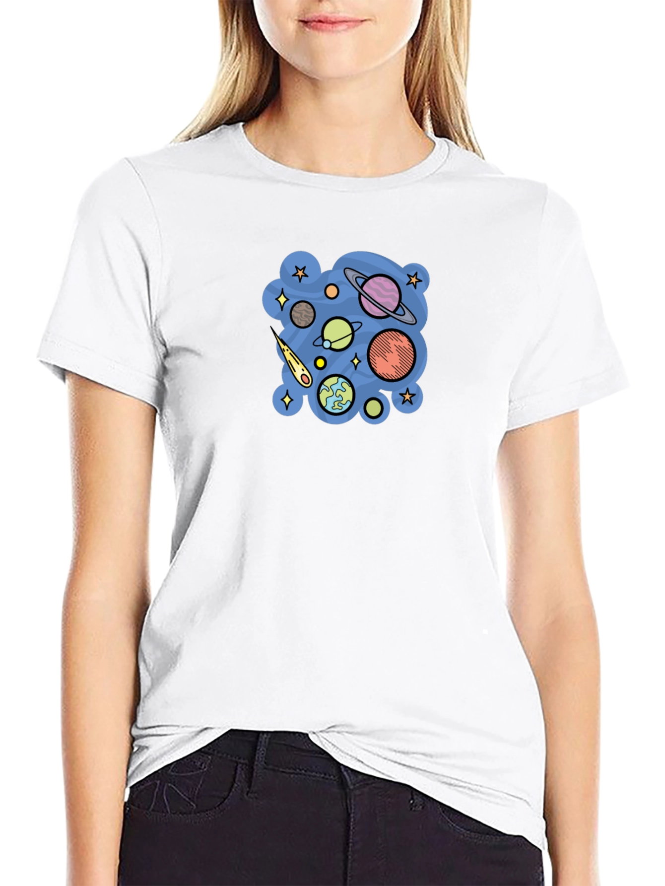 Galaxy Planets Graphic T-Shirt