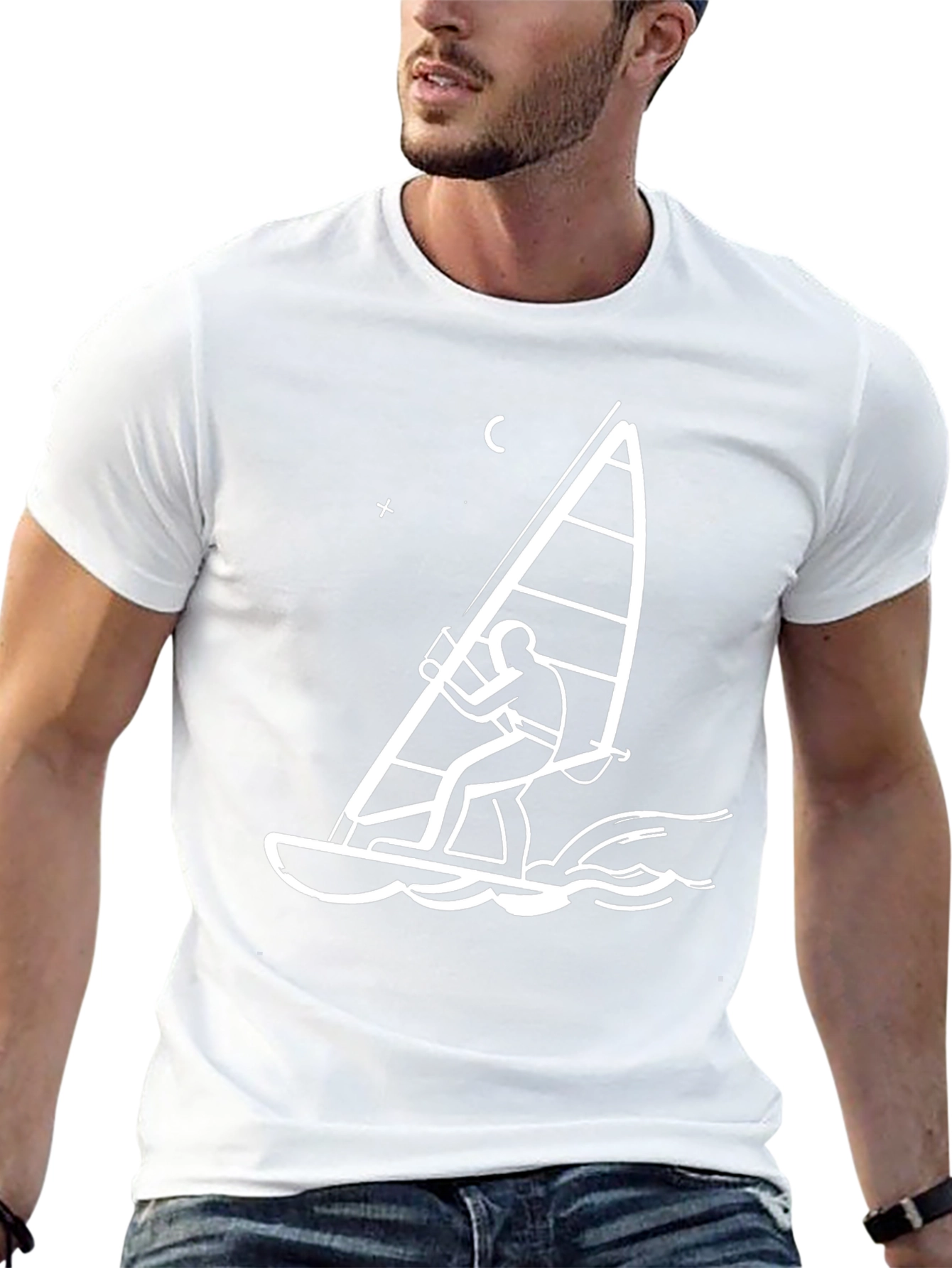 Windsurfer Graphic T-Shirt - Black