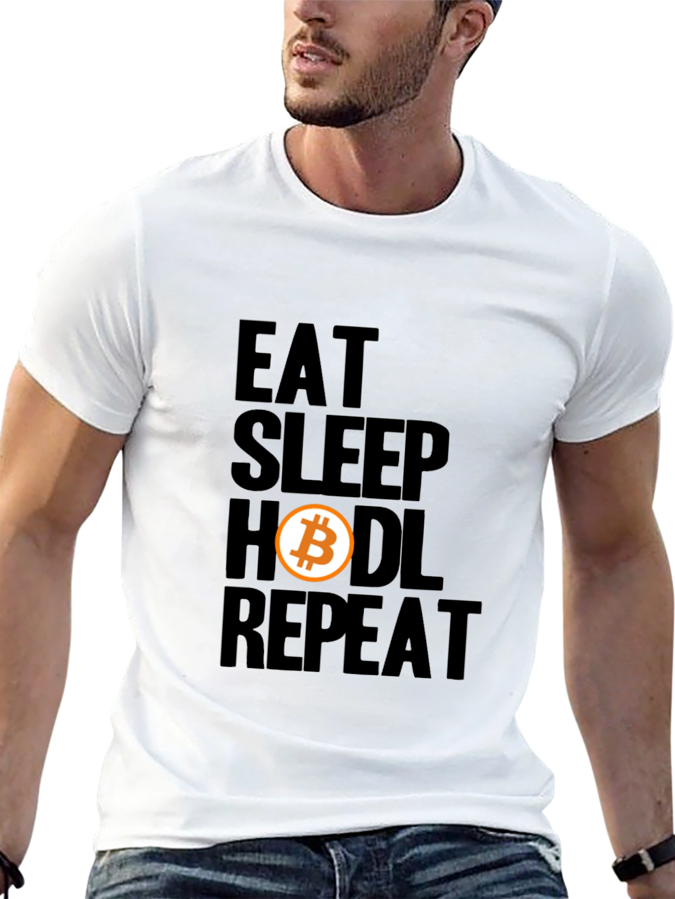 Eat Sleep Hodl Repeat Bitcoin Crypto T-Shirt