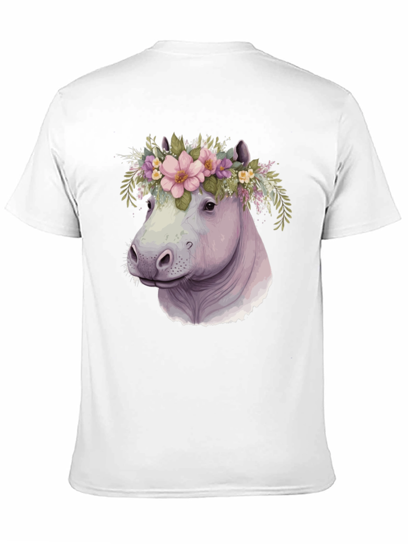Hippo Flower Crown Graphic Tee