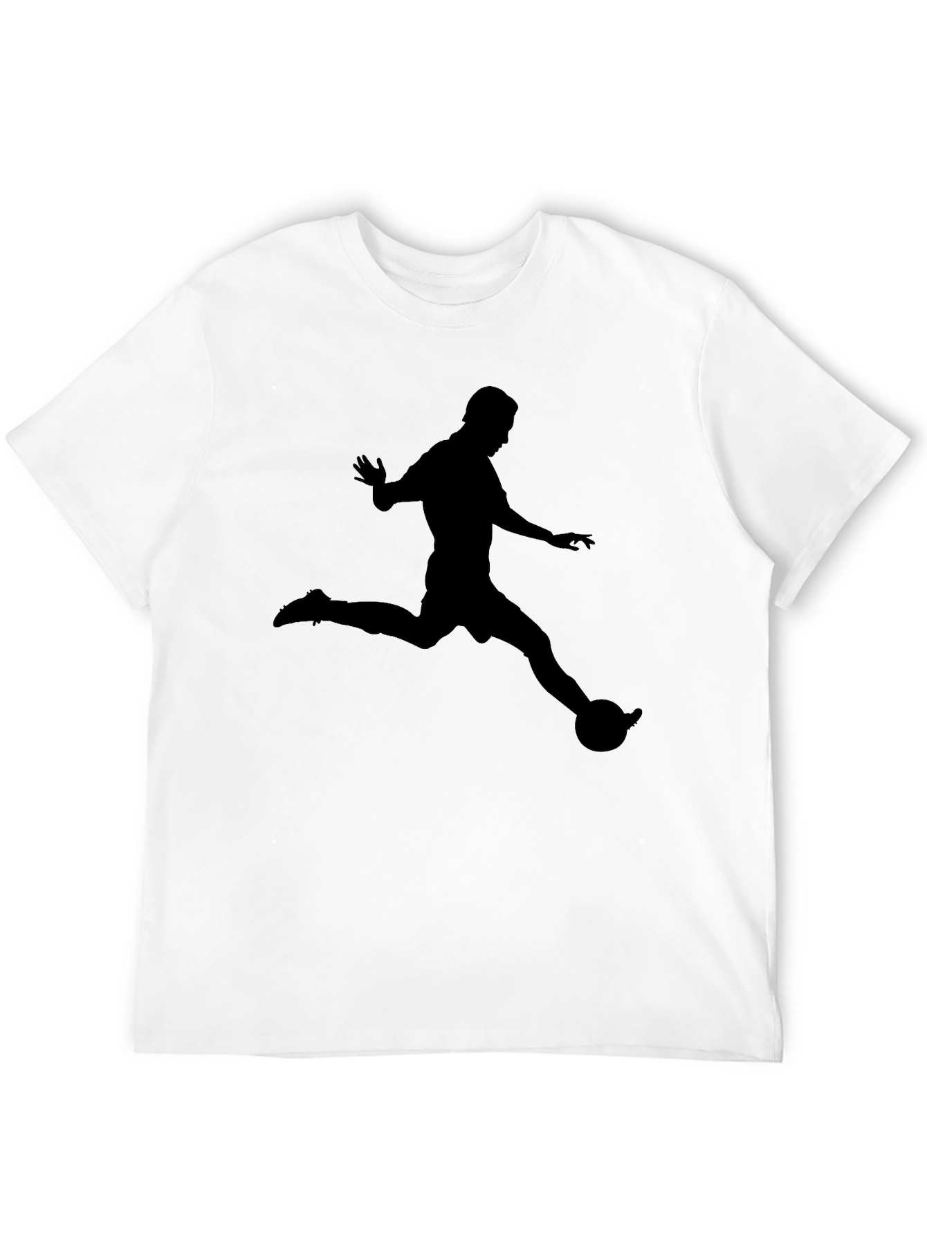 Mens Black Soccer Kick Graphic Tee