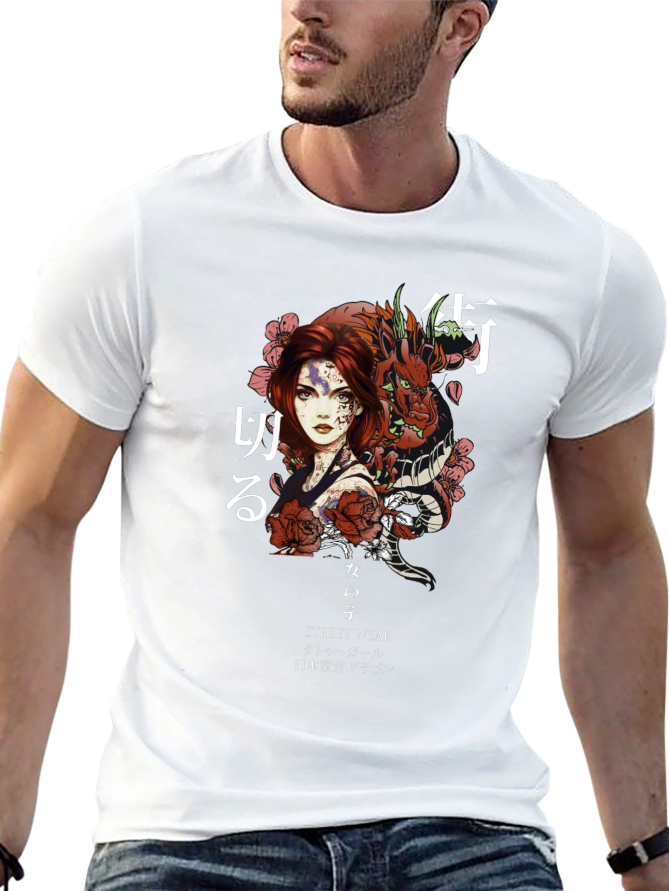Urban Dragon Graphic Tee - Black