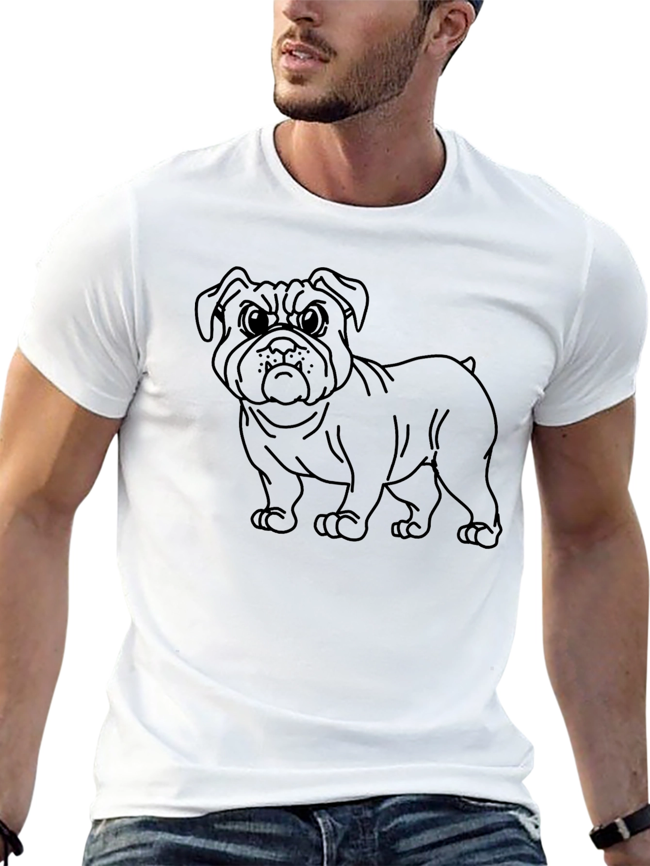 Bulldog Graphic Tee - Mens Black T-Shirt