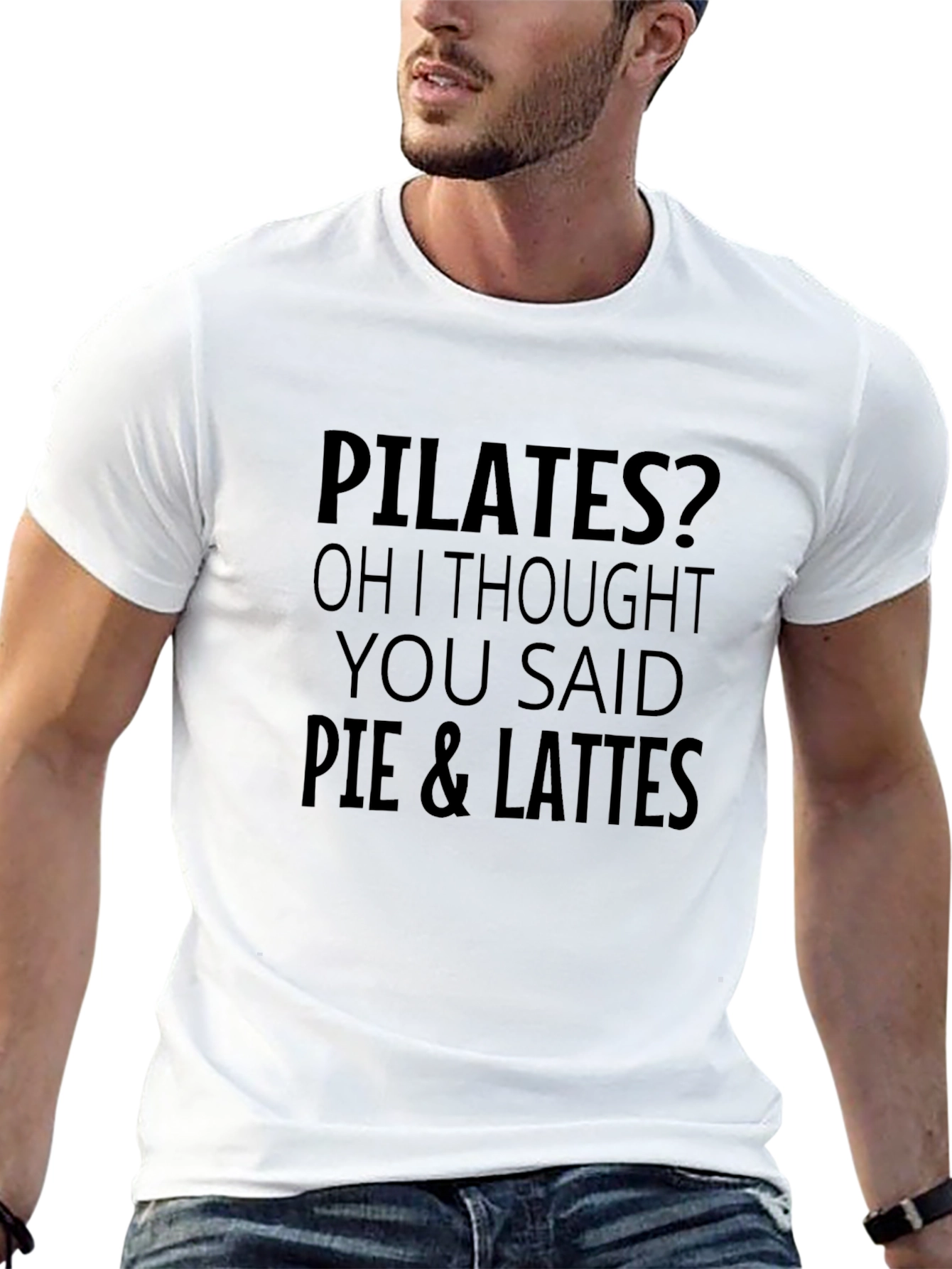 Pilates? Pie & Lattes Funny Graphic T-Shirt
