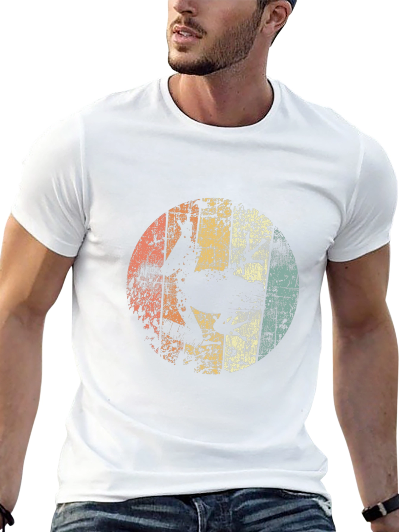 Retro Frog Silhouette Mens Black T-Shirt