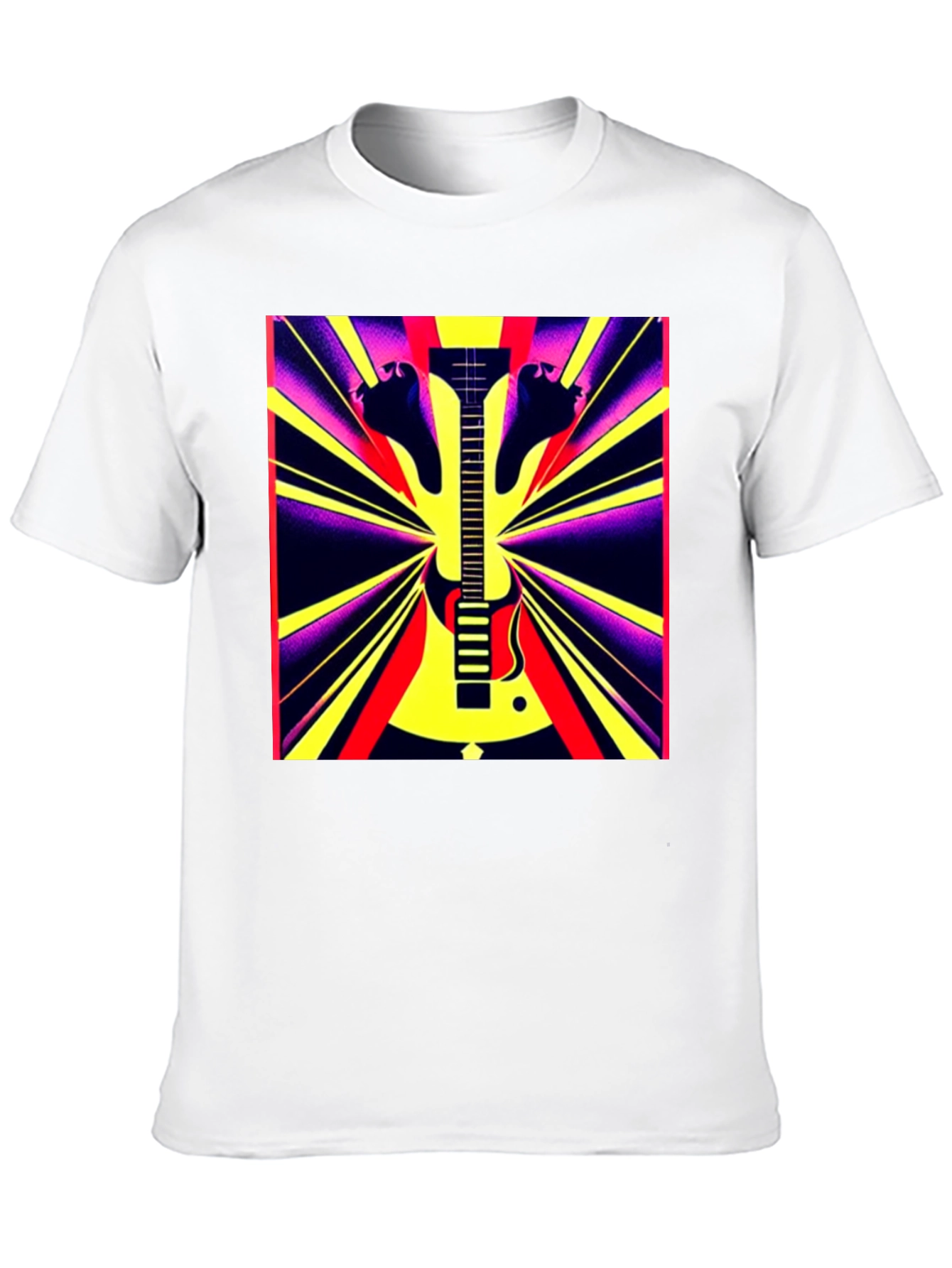Electric Guitar Graphic Tee - Retro Rock Style