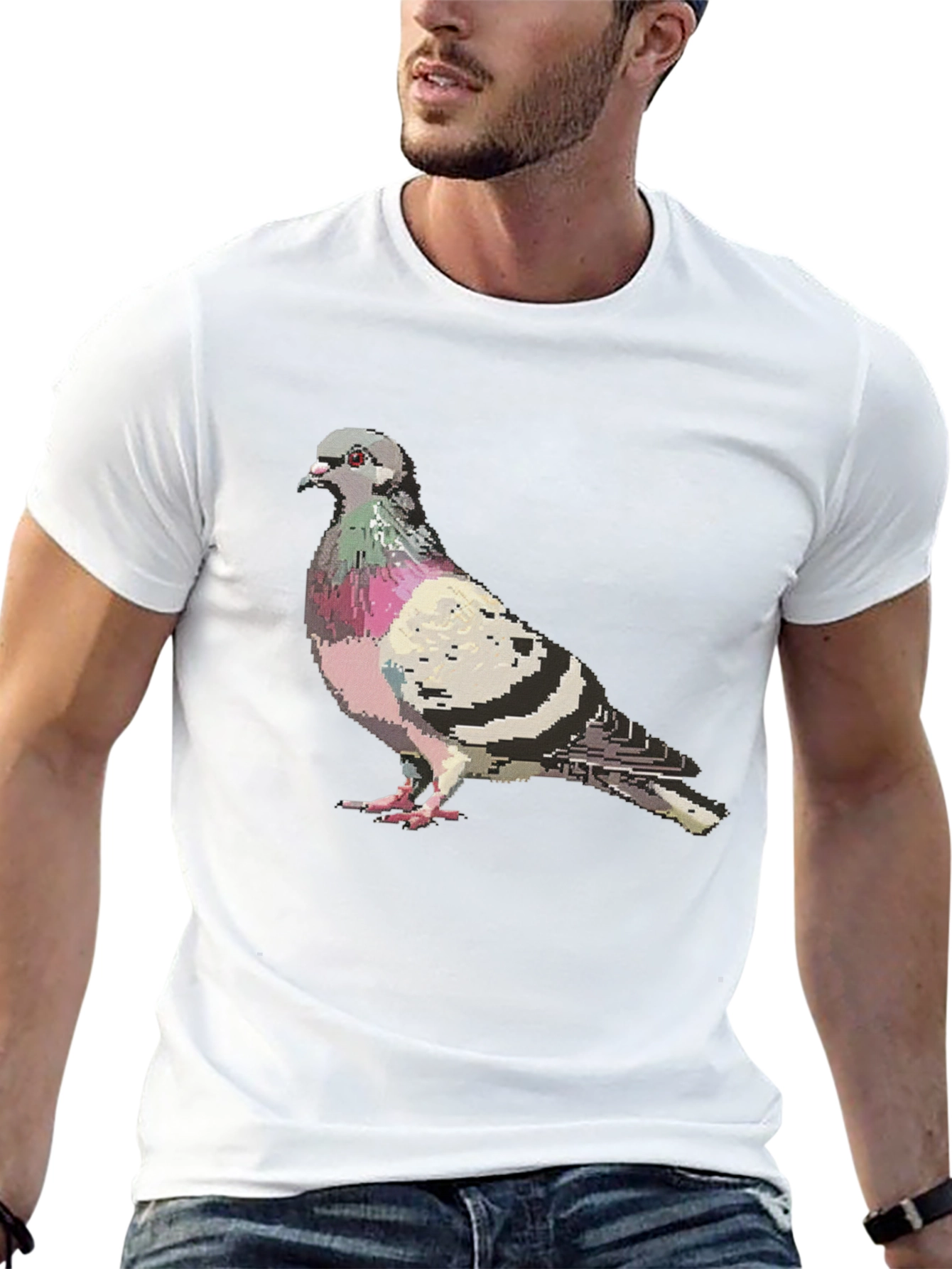 Pixel Pigeon Graphic T-Shirt - Urban Streetwear Tee