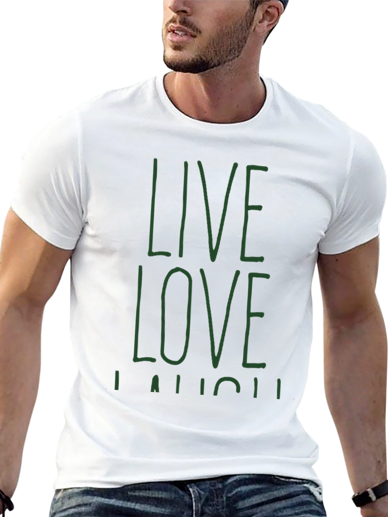 Live Love Laugh Graphic Tee - Black
