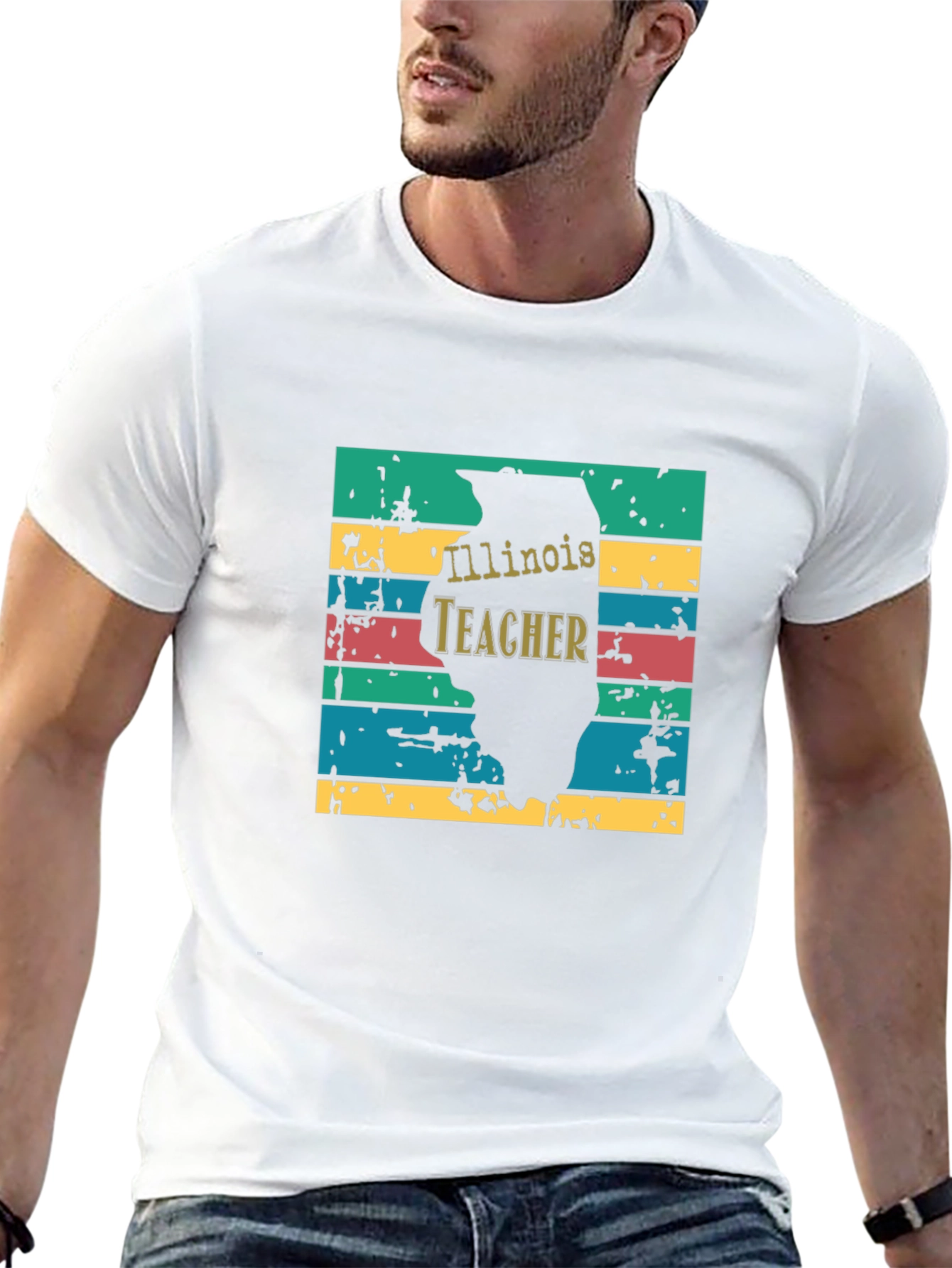 Illinois Teacher Retro T-Shirt