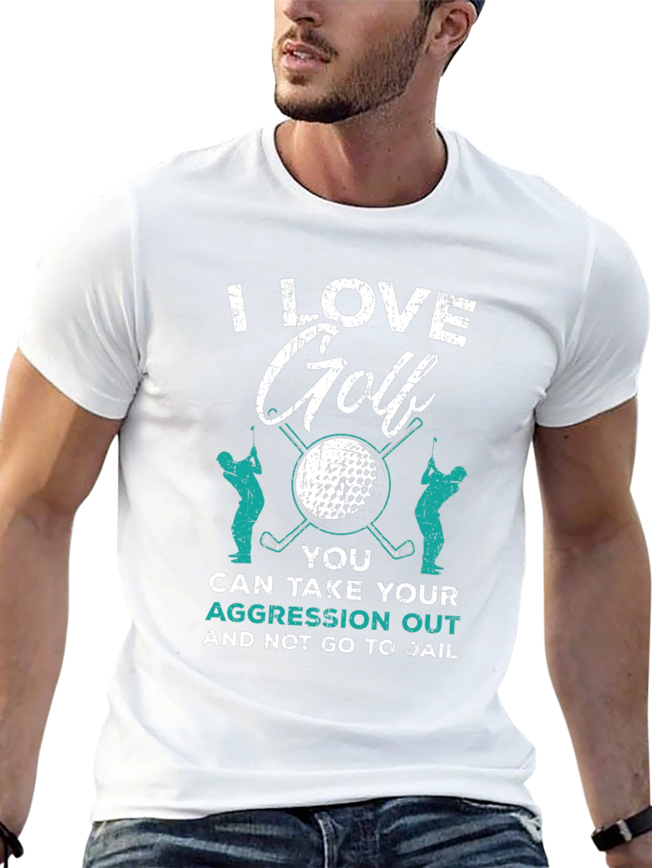 I Love Golf Aggression T-Shirt