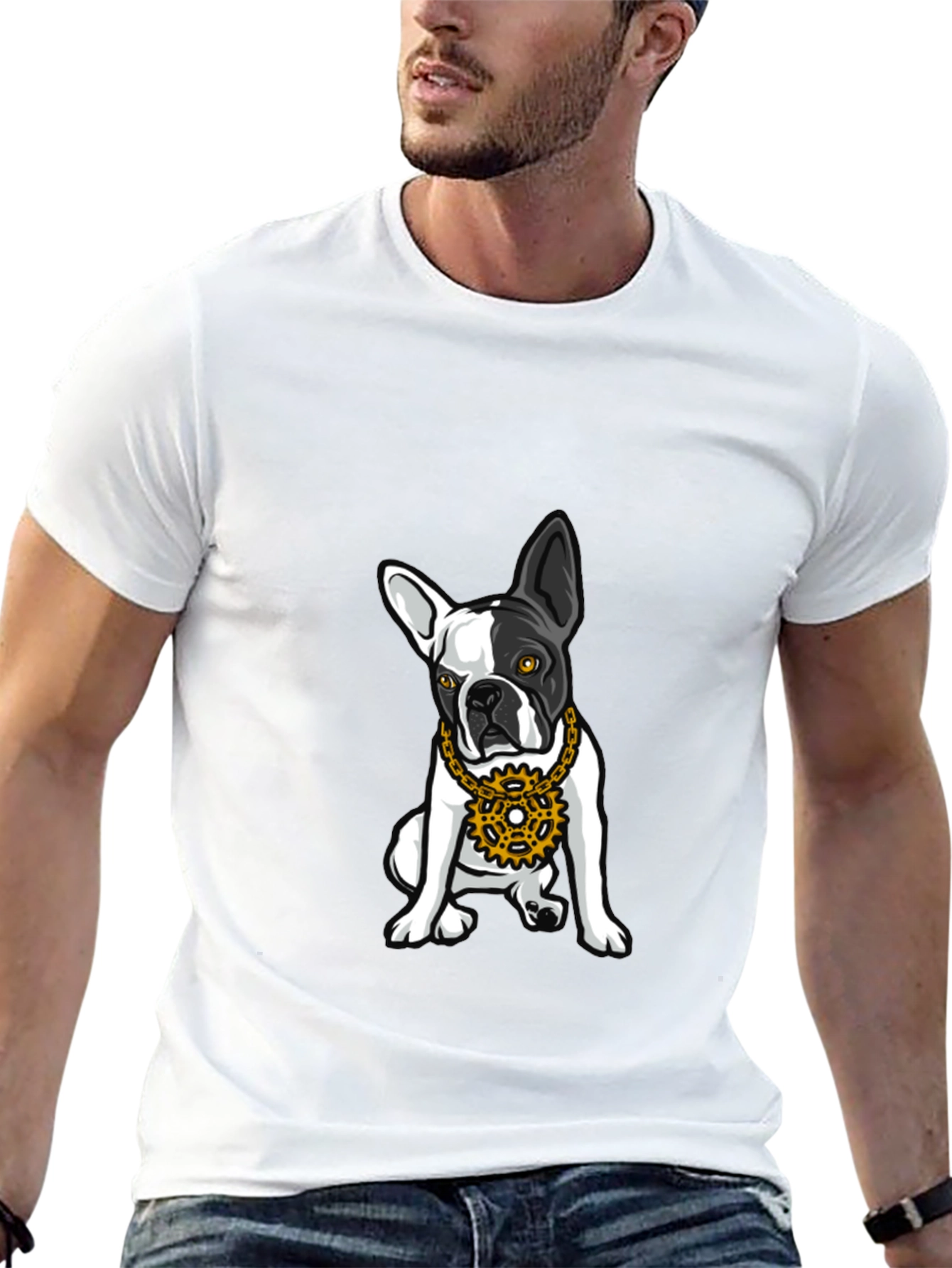 Cool Bulldog Graphic T-Shirt