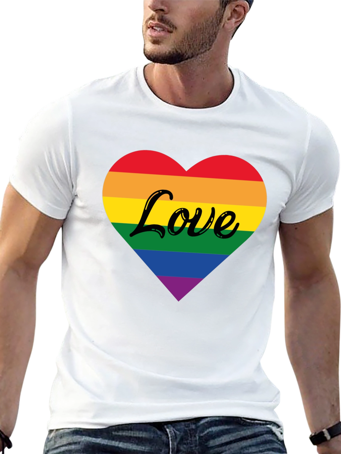 Rainbow Heart Love T-Shirt - Pride Apparel