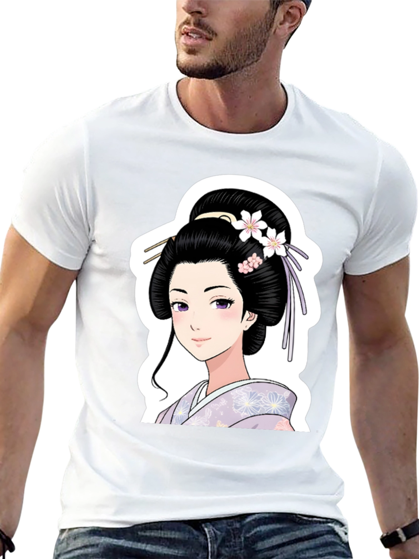 Geisha Graphic Black T-Shirt