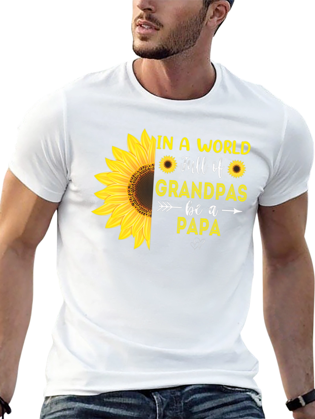 Sunflower Papa T-Shirt: Grandpas Be a Papa