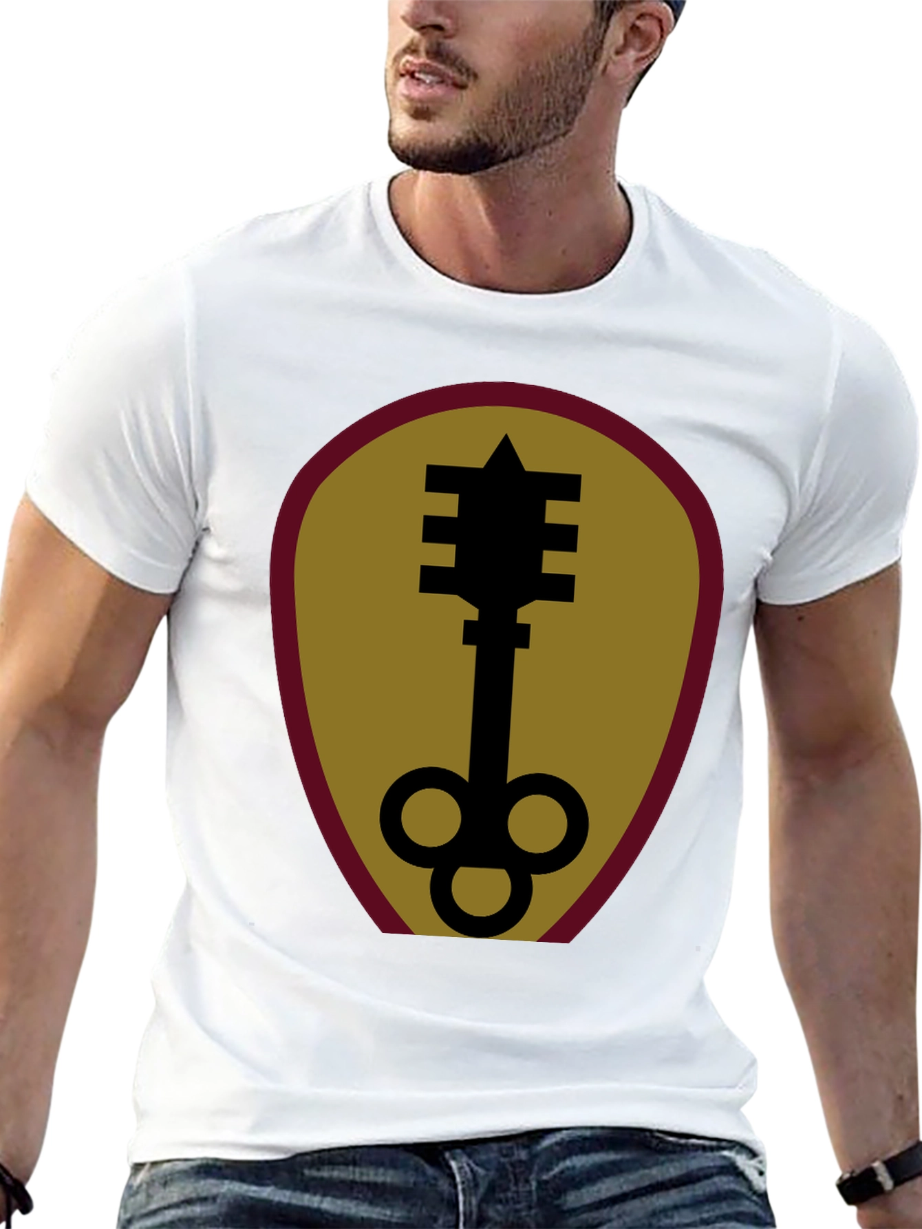 Unique Key Graphic Black T-Shirt
