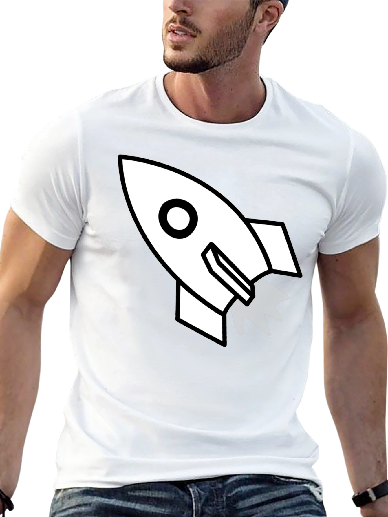 Rocket Graphic Black T-Shirt