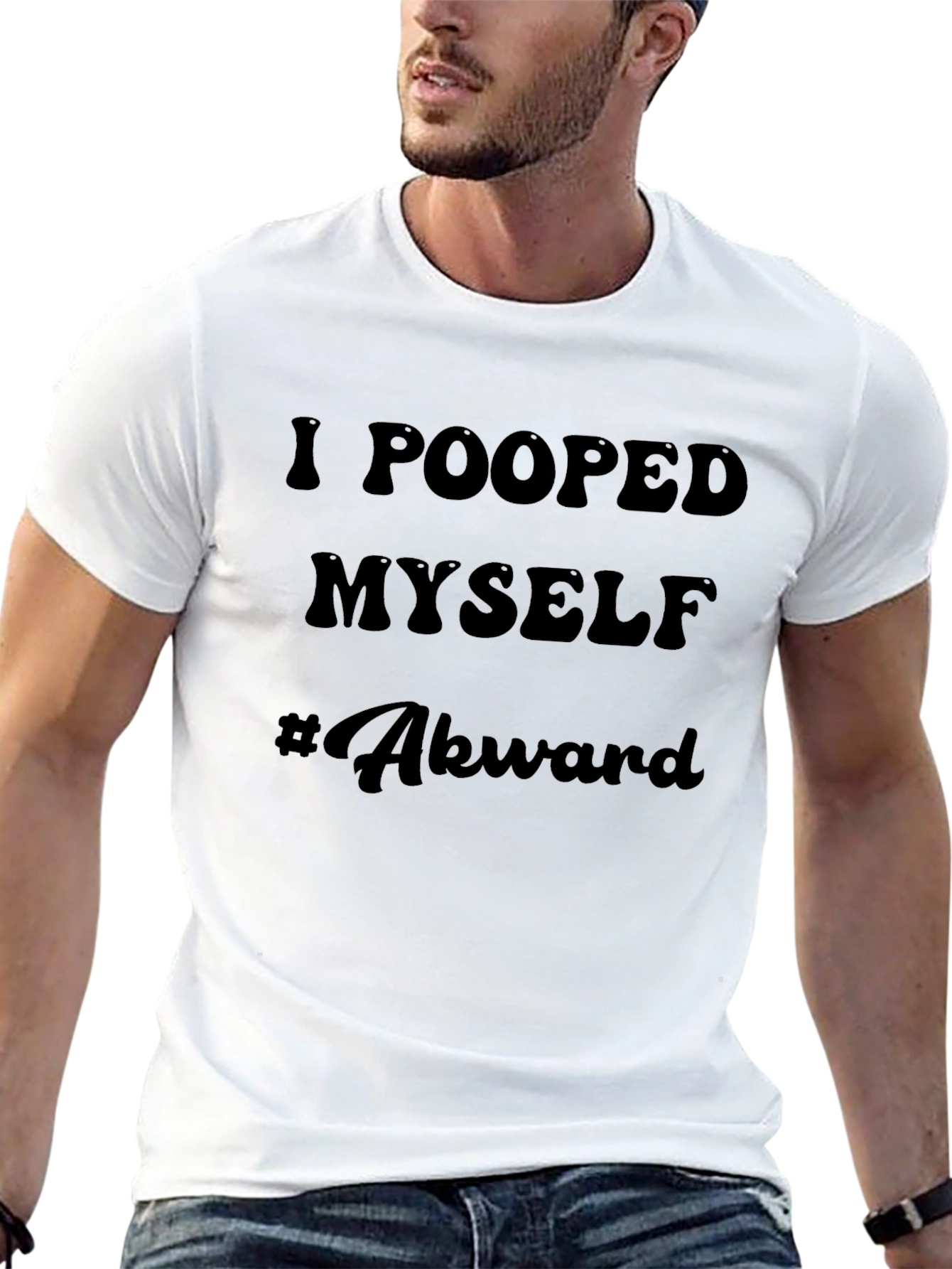 Awkward I Pooped Myself Mens Graphic T-Shirt