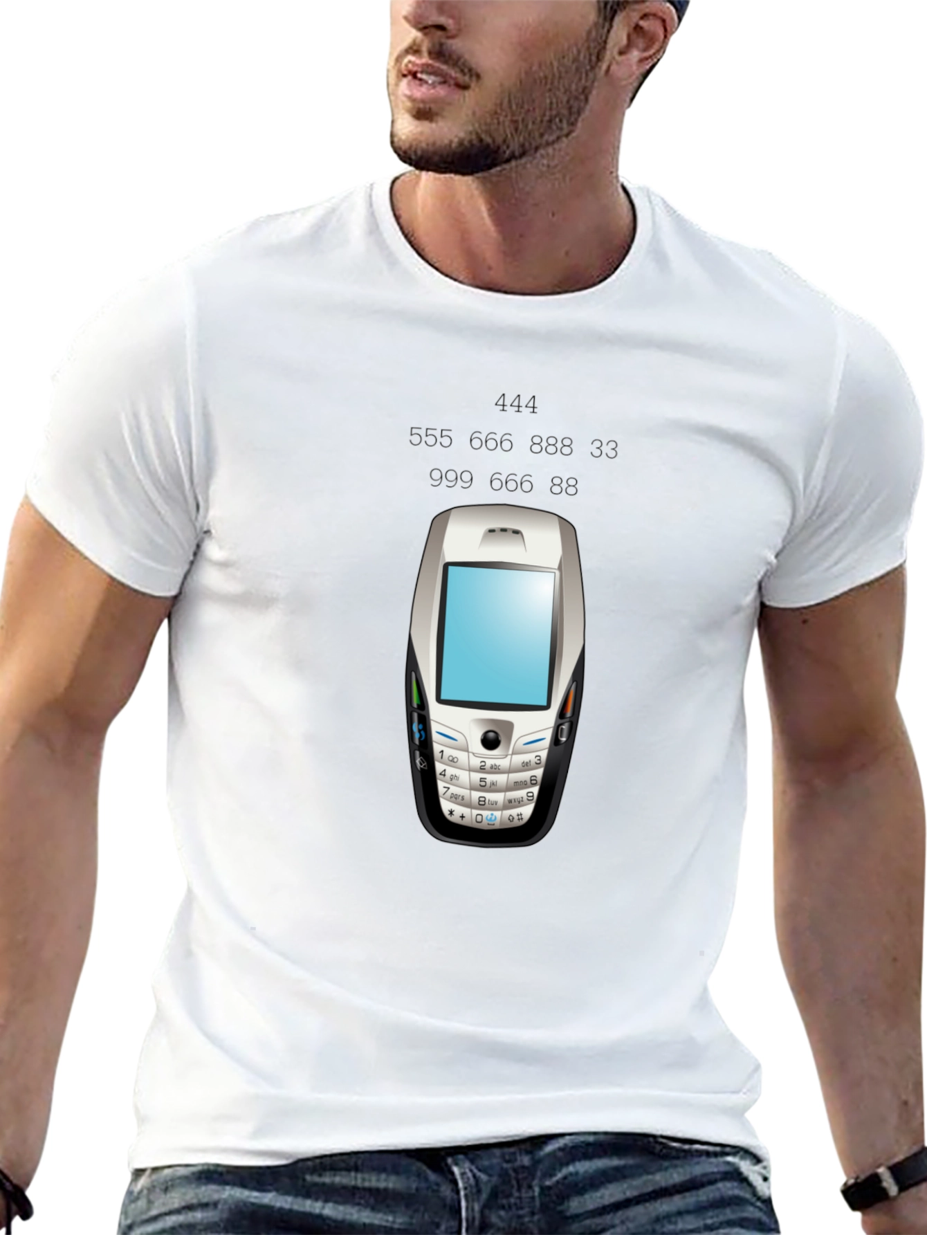 Retro Phone Graphic Tee - Black