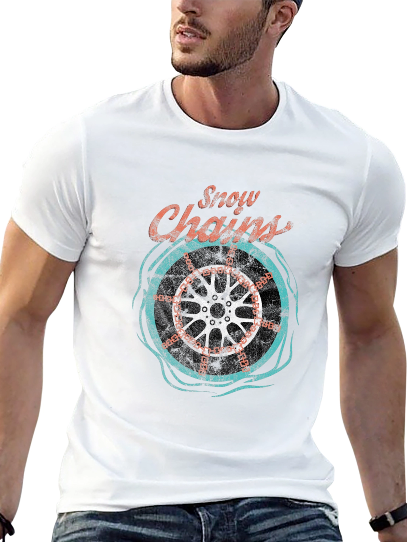 Snow Chains Graphic T-Shirt - Cool Ride Tee